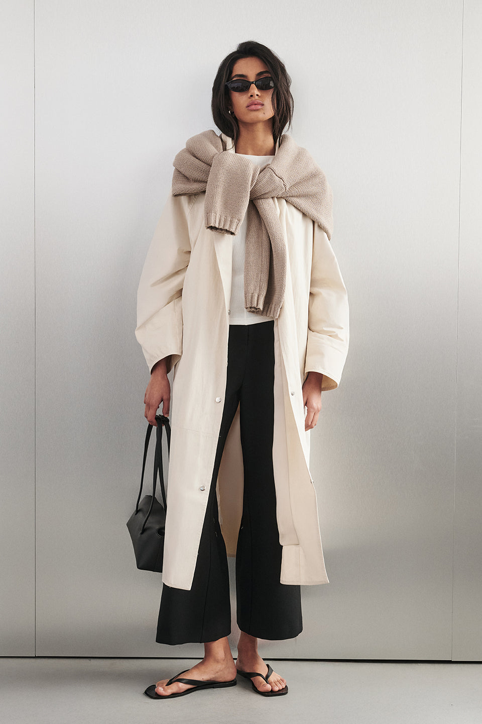 MARIS OYSTER LIGHTWEIGHT TRENCH COAT