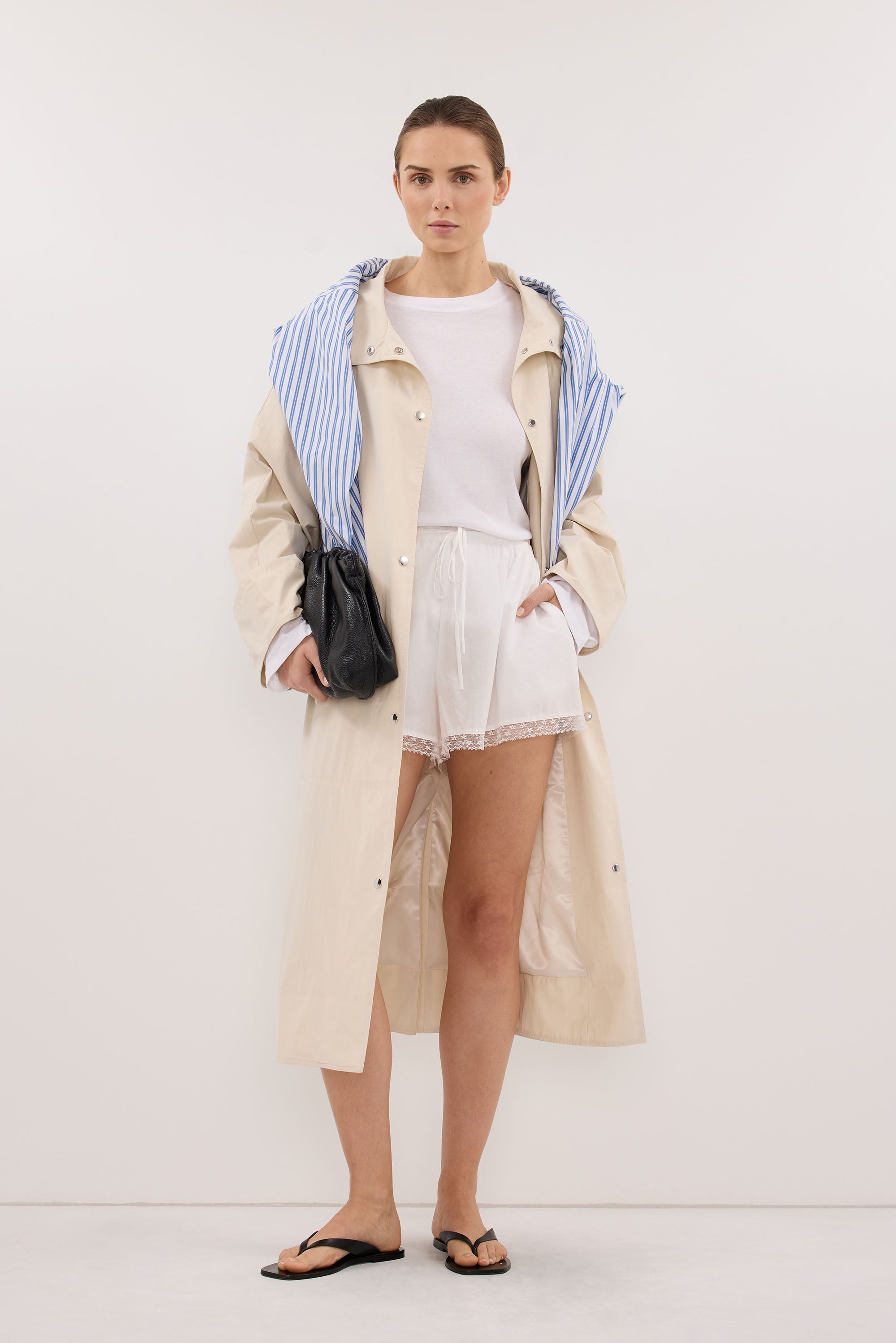 MARIS OYSTER LIGHTWEIGHT TRENCH COAT