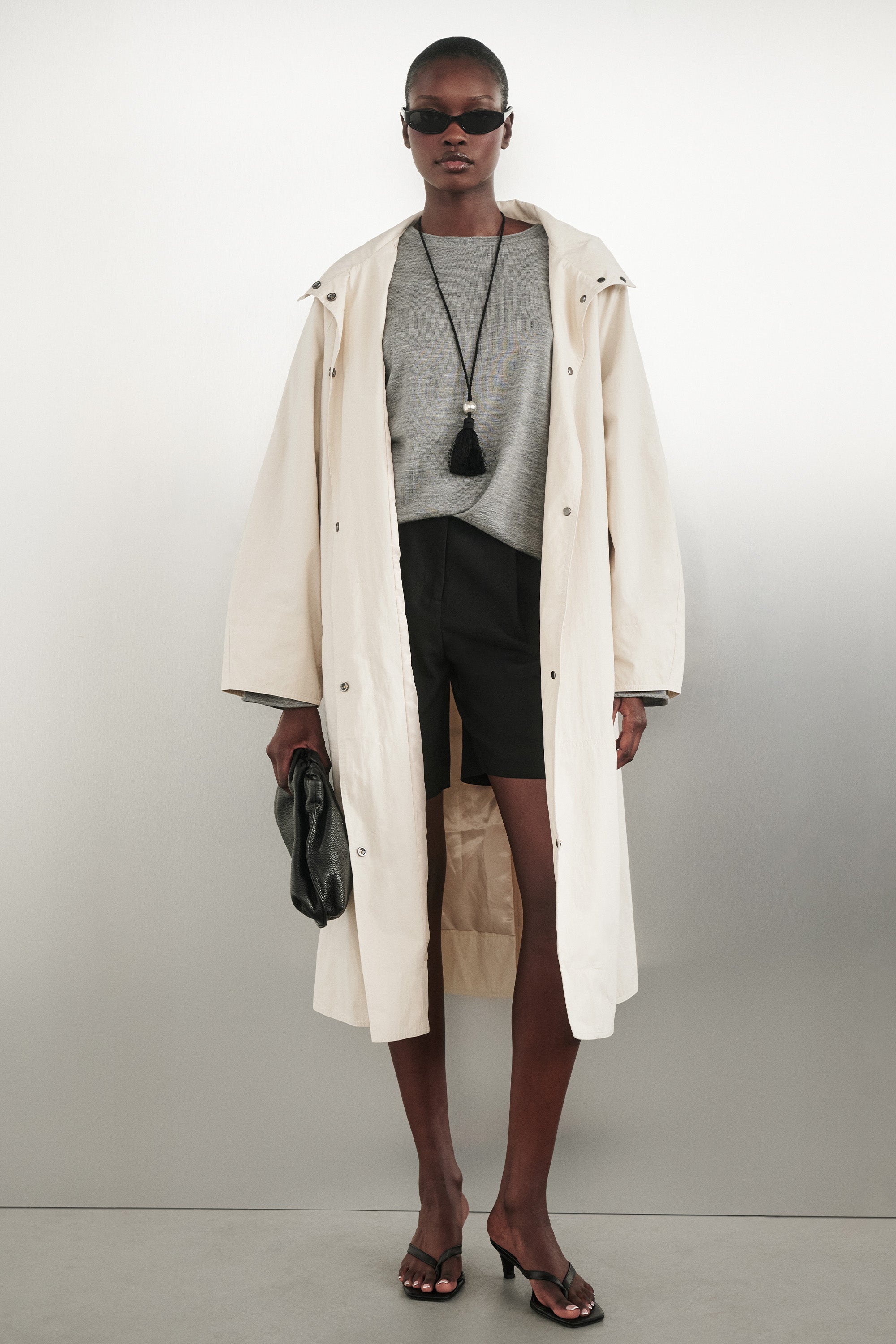 MARIS OYSTER LIGHTWEIGHT TRENCH COAT