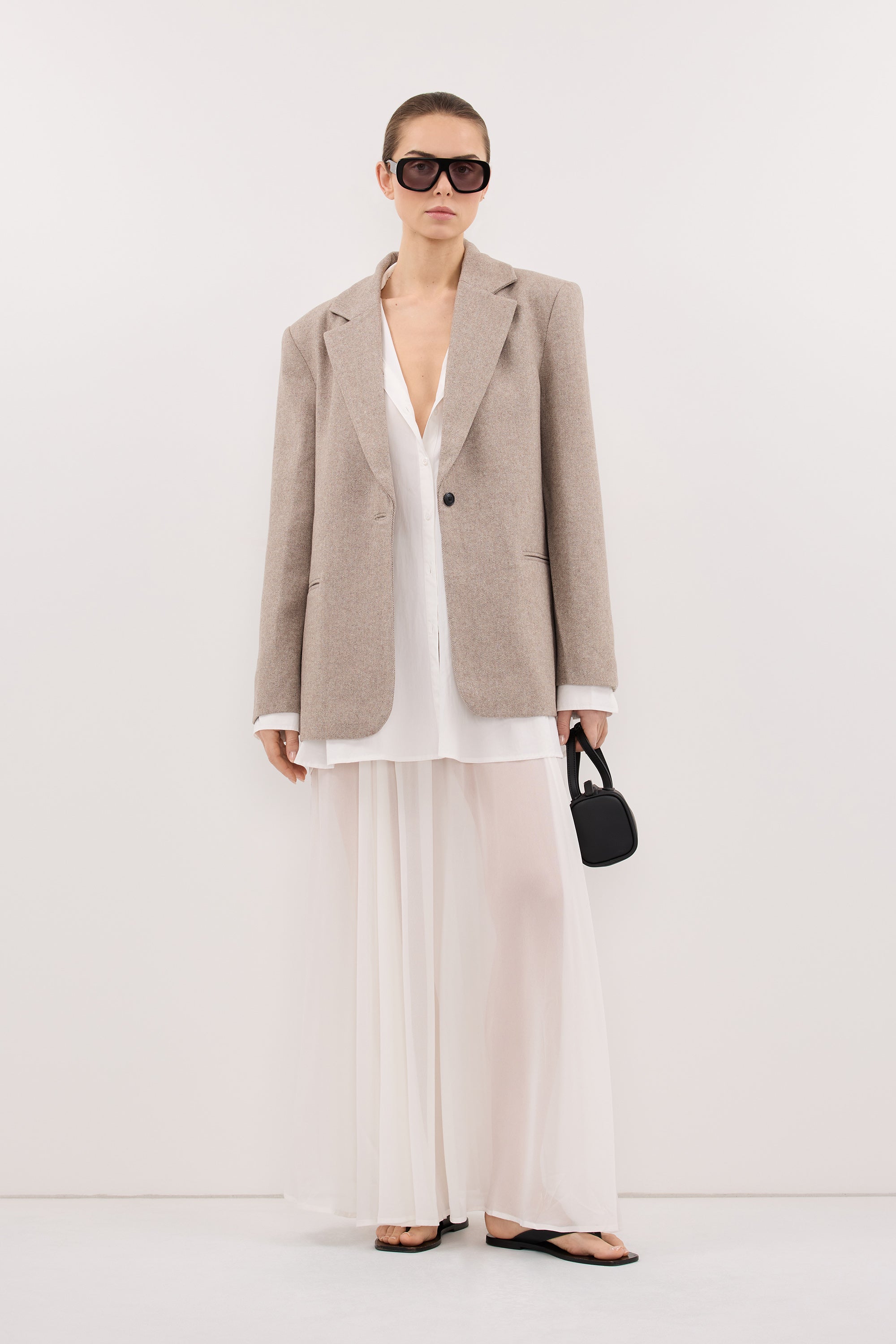 AINSLY OAT TEXTURED BLAZER