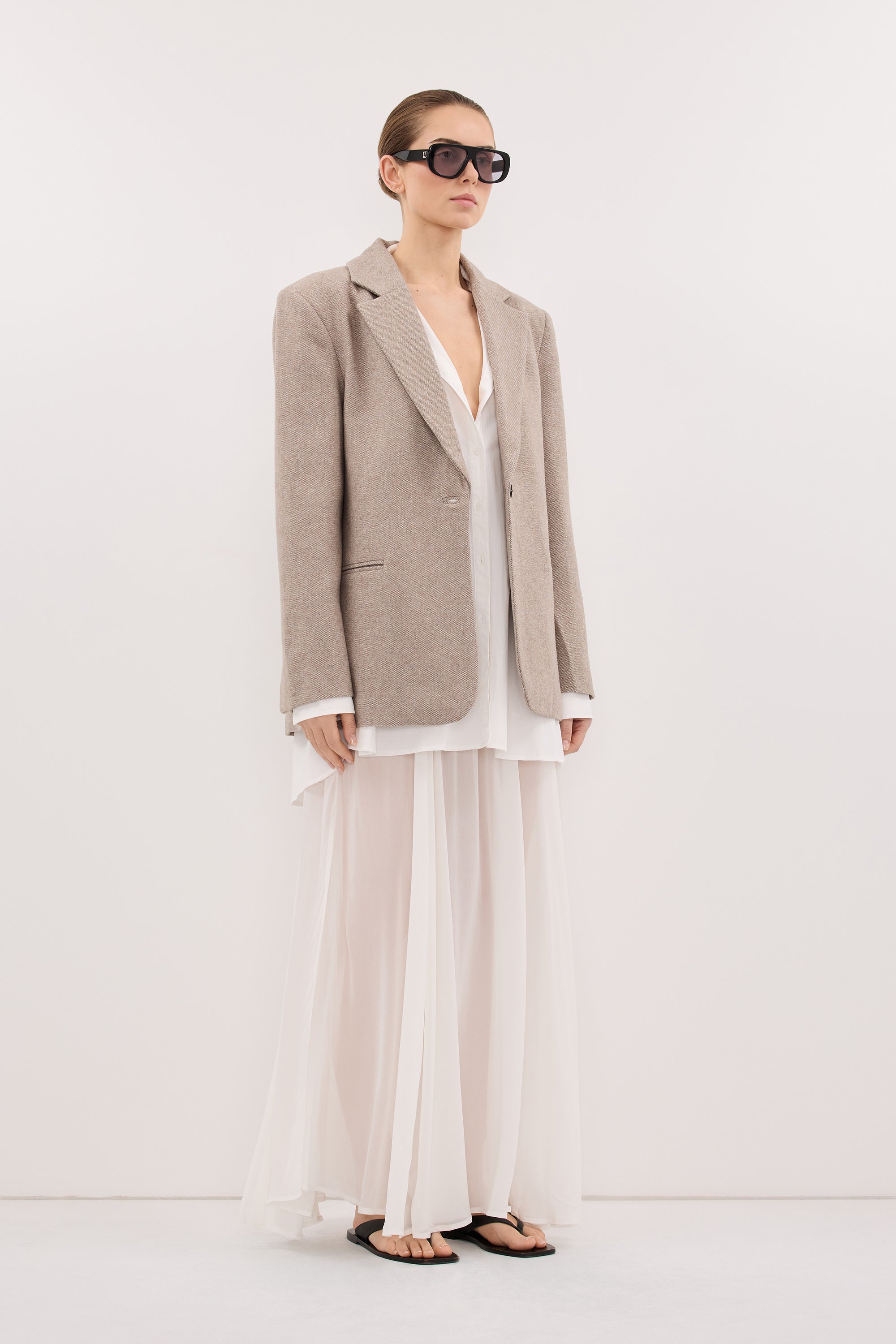 AINSLY OAT TEXTURED BLAZER