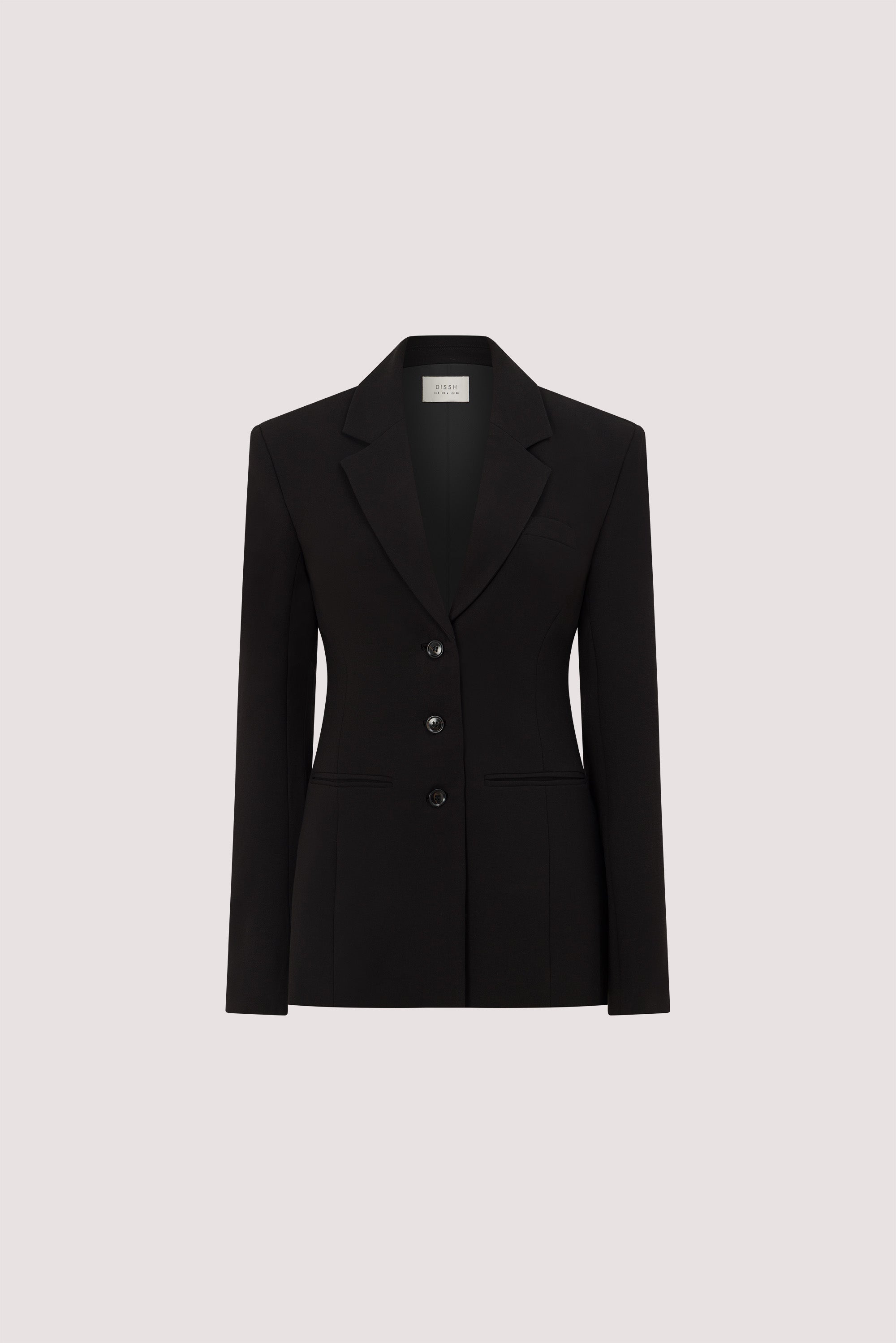 CHIARA BLACK CINCHED BLAZER
