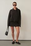 SIAN PEAT PINSTRIPE BOMBER JACKET