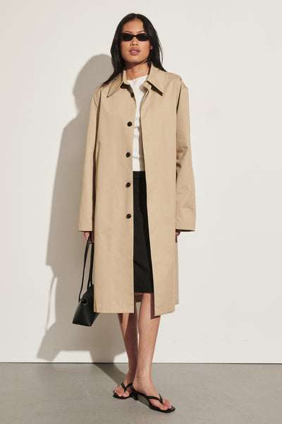 Ploy wearing MAEVE NATURAL LIGHTWEIGHT JACKET