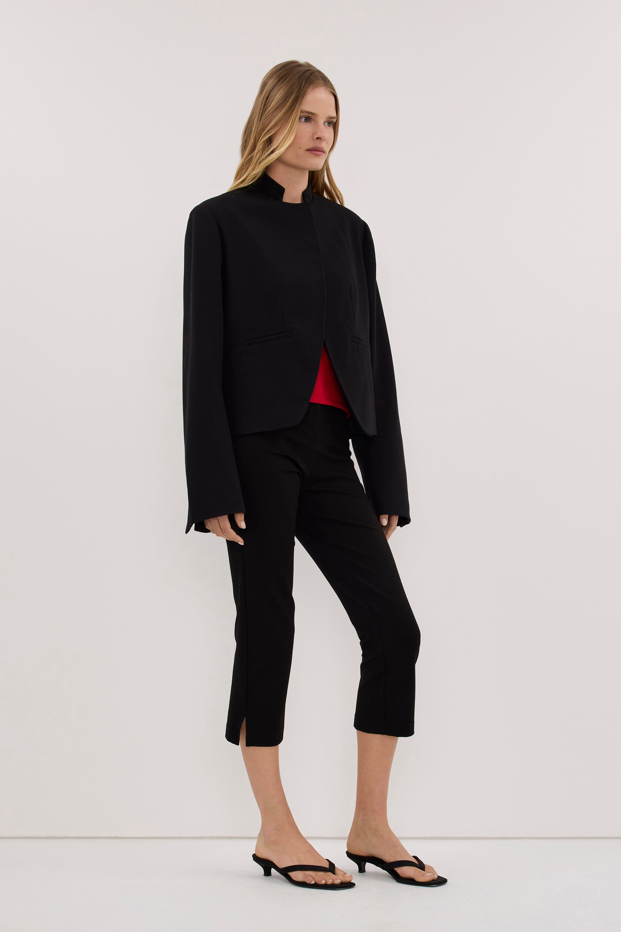 VIDA BLACK CROPPED BLAZER