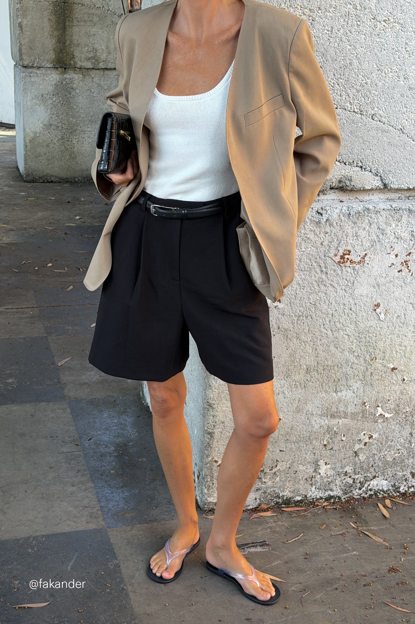 HALINA WHEAT COLLARLESS BLAZER
