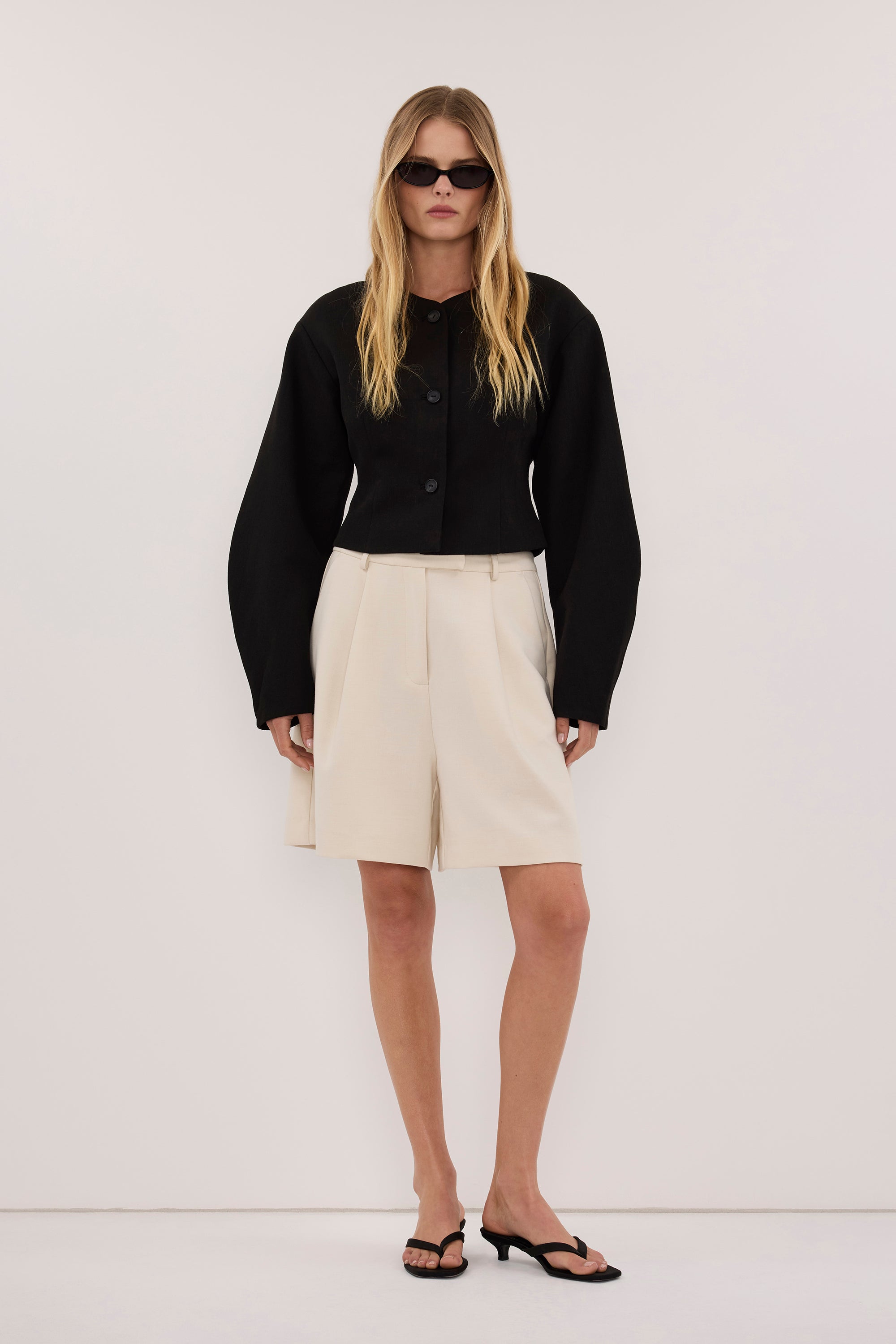 ROSALIE BLACK CROPPED JACKET