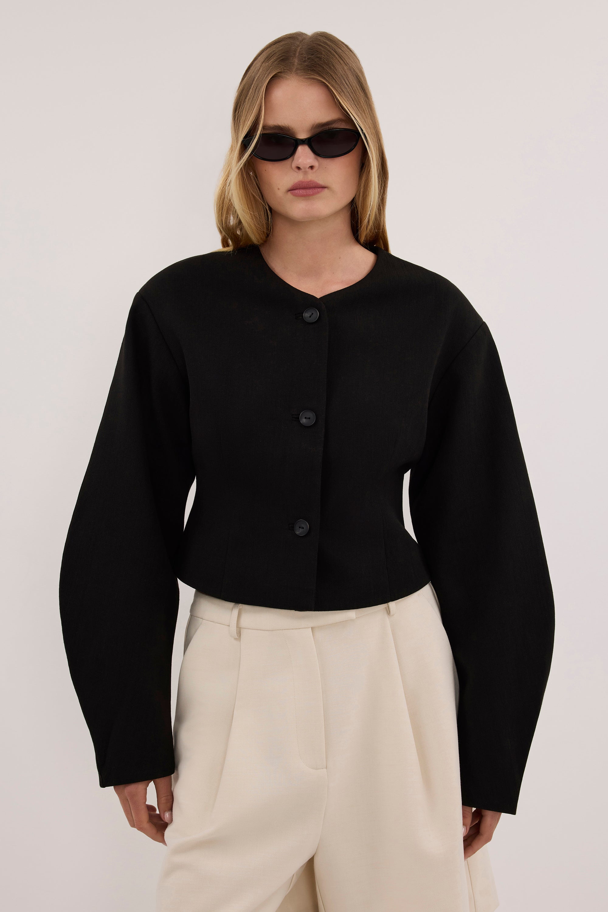 ROSALIE BLACK CROPPED JACKET