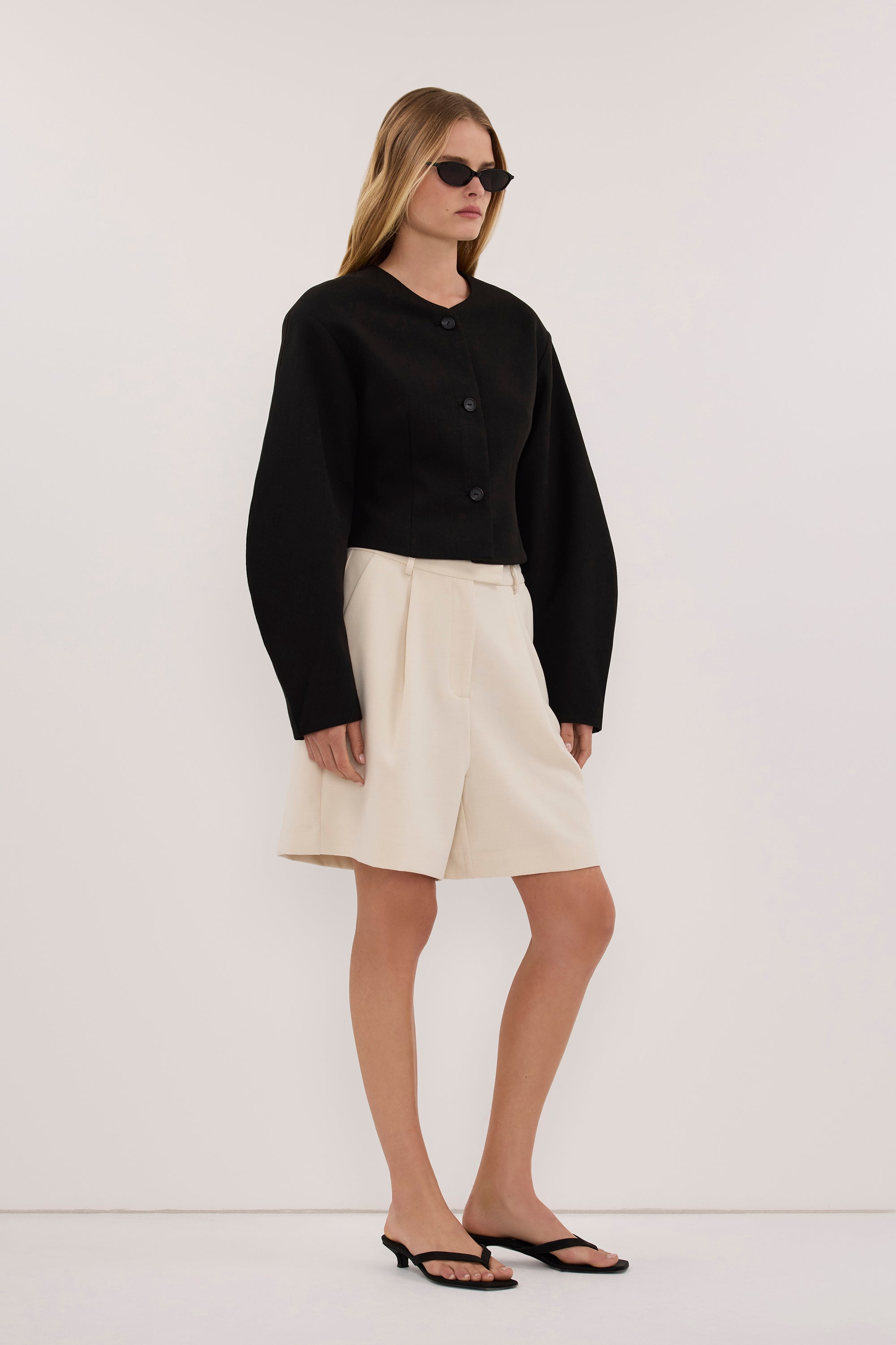 ROSALIE BLACK CROPPED JACKET