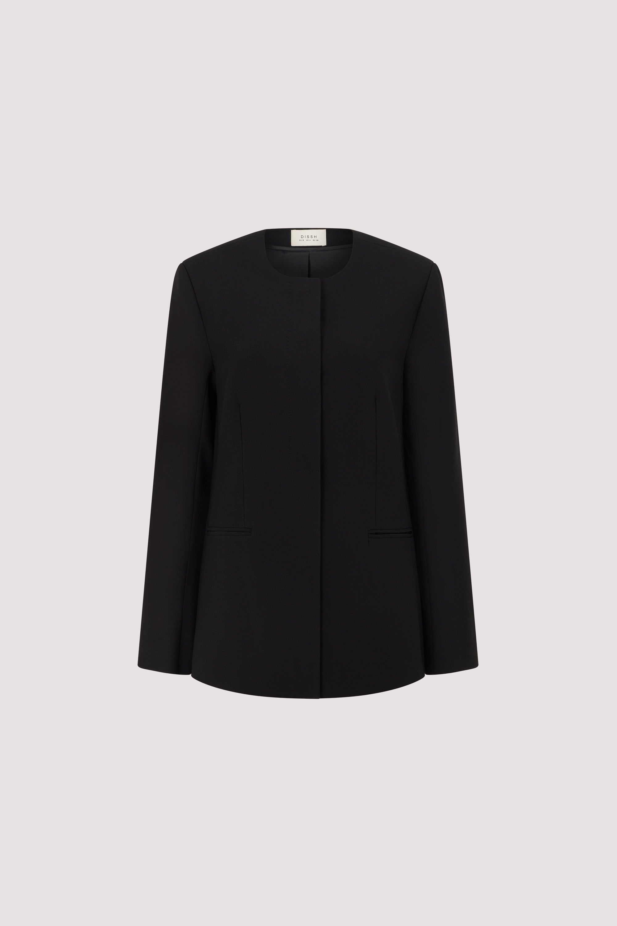 CHIARA BLACK COLLARLESS BLAZER