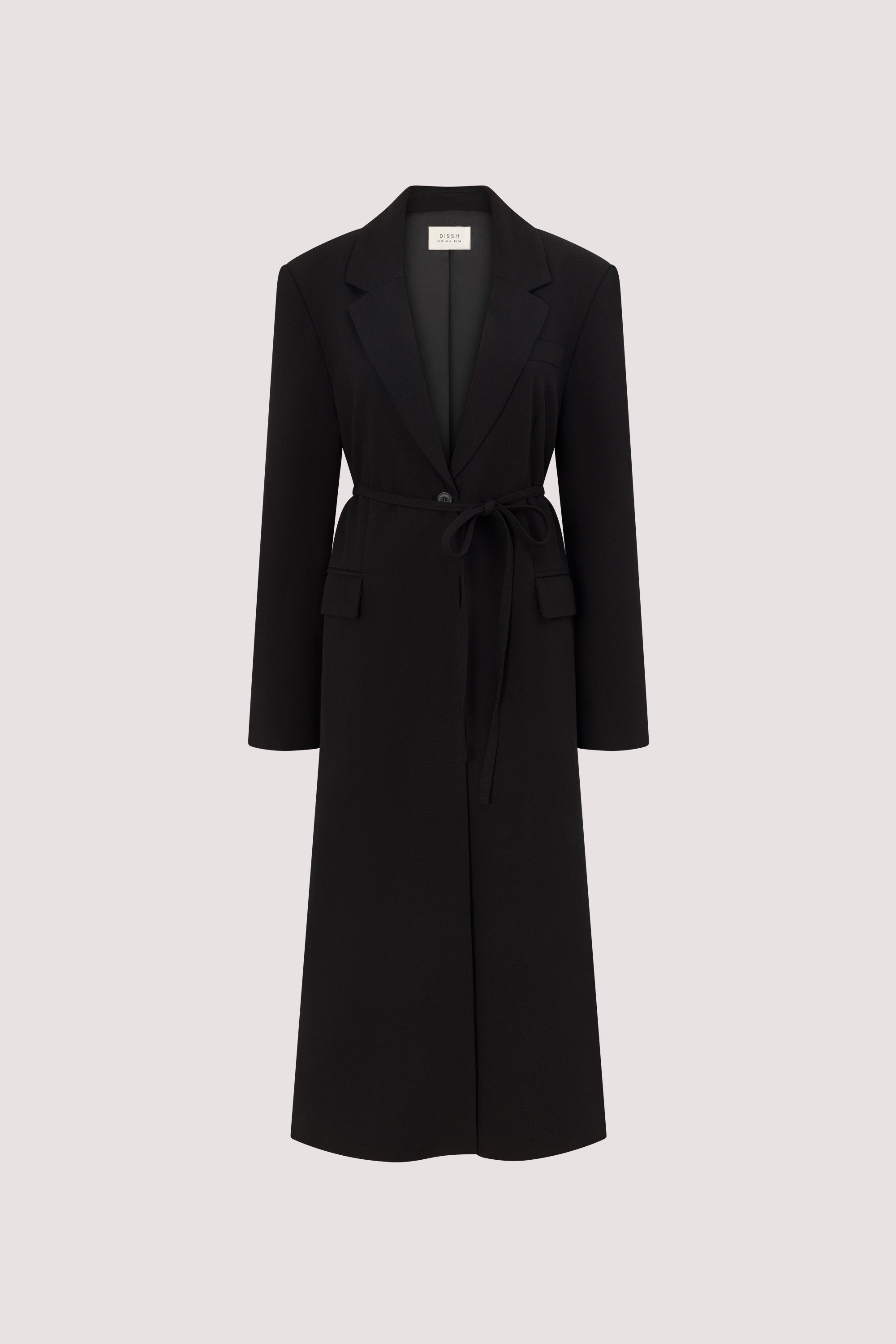 VIDA BLACK LONGLINE BLAZER COAT
