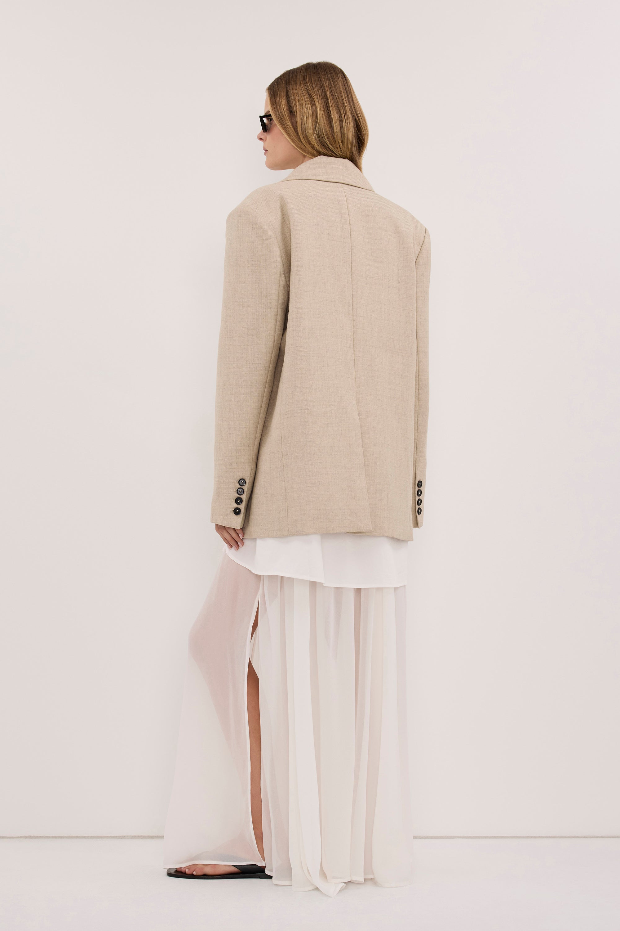 NOVARA OAT MARLE OVERSIZED BLAZER