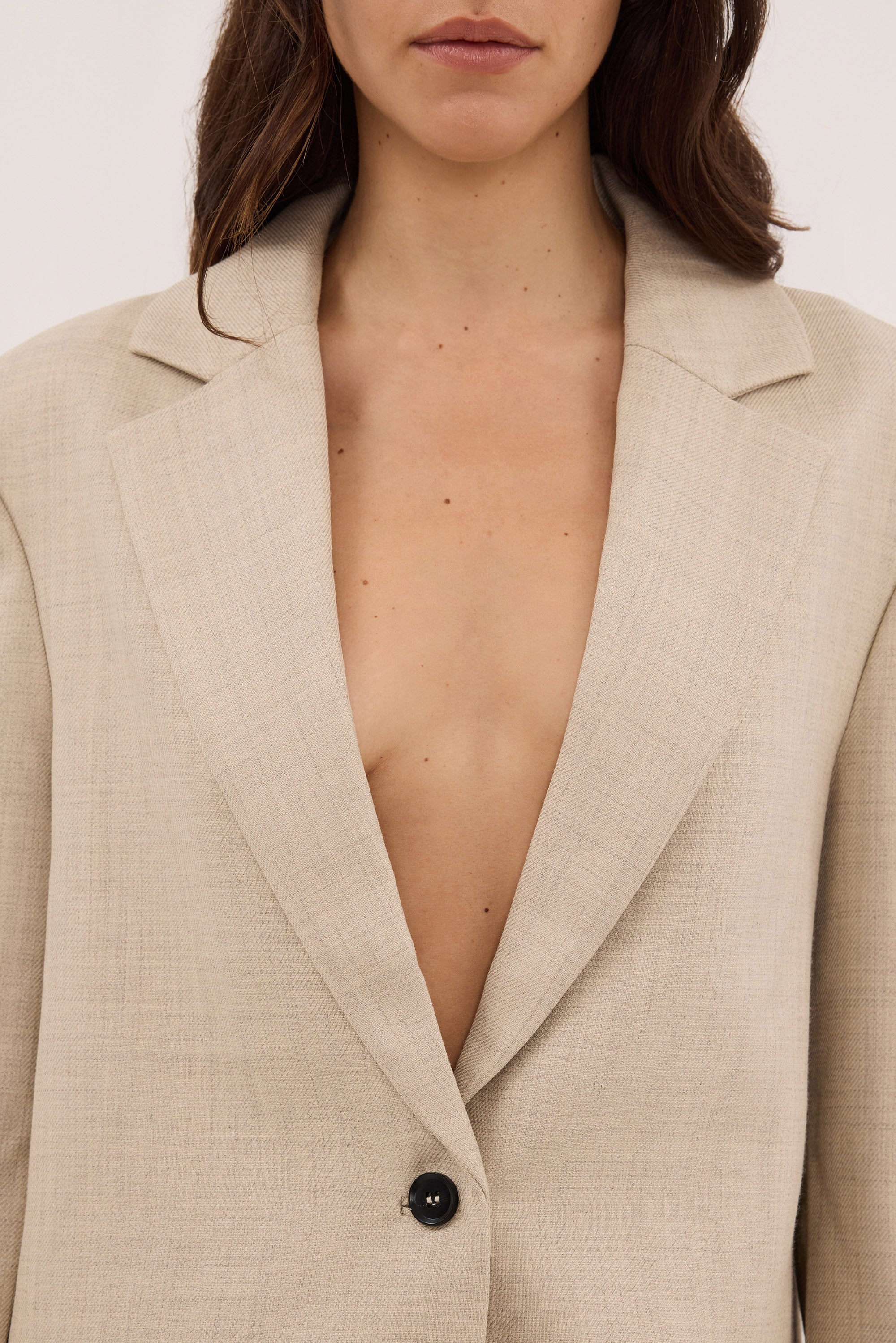 NOVARA OAT MARLE OVERSIZED BLAZER