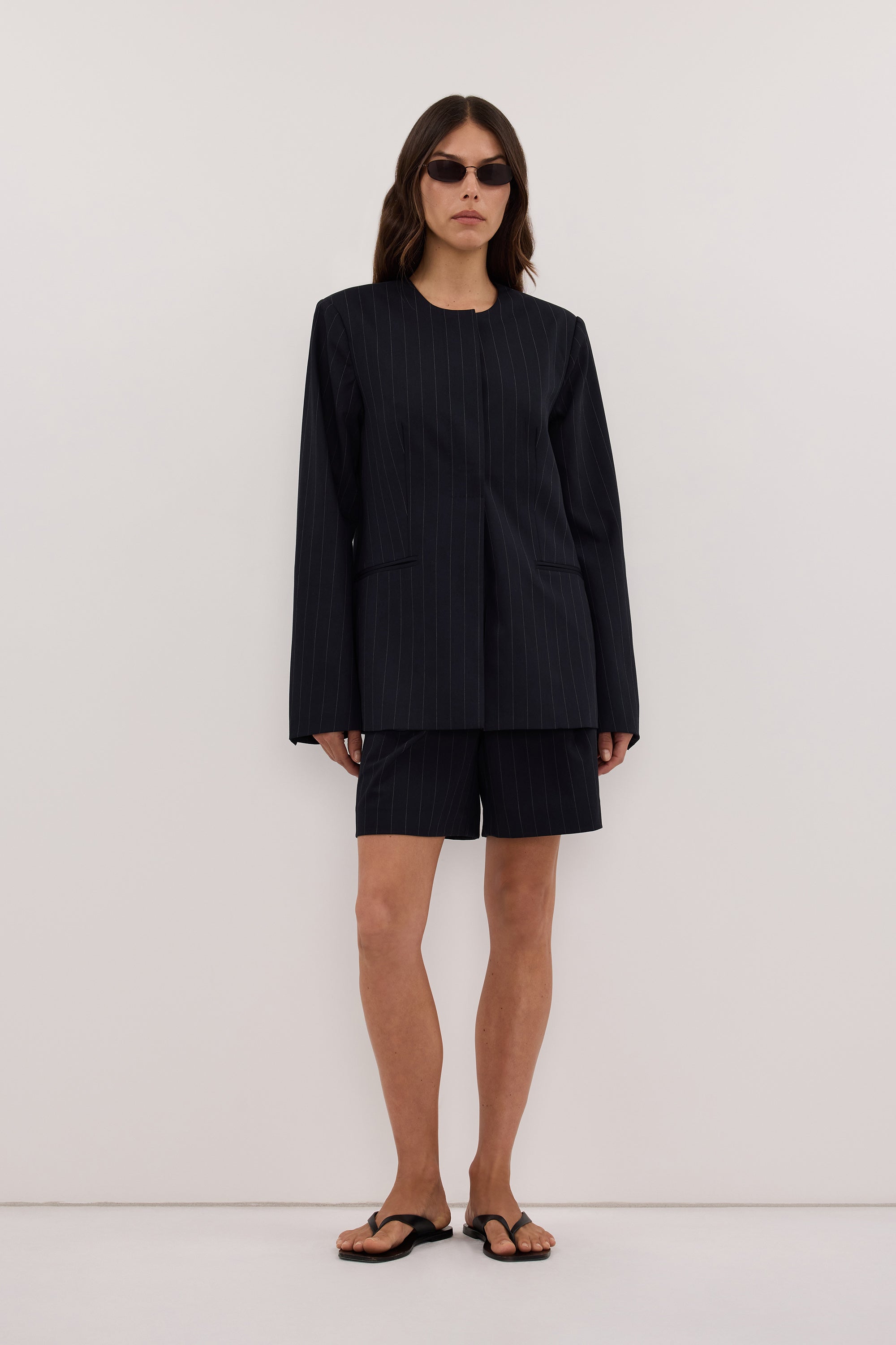 SIAN INK PINSTRIPE RELAXED BLAZER