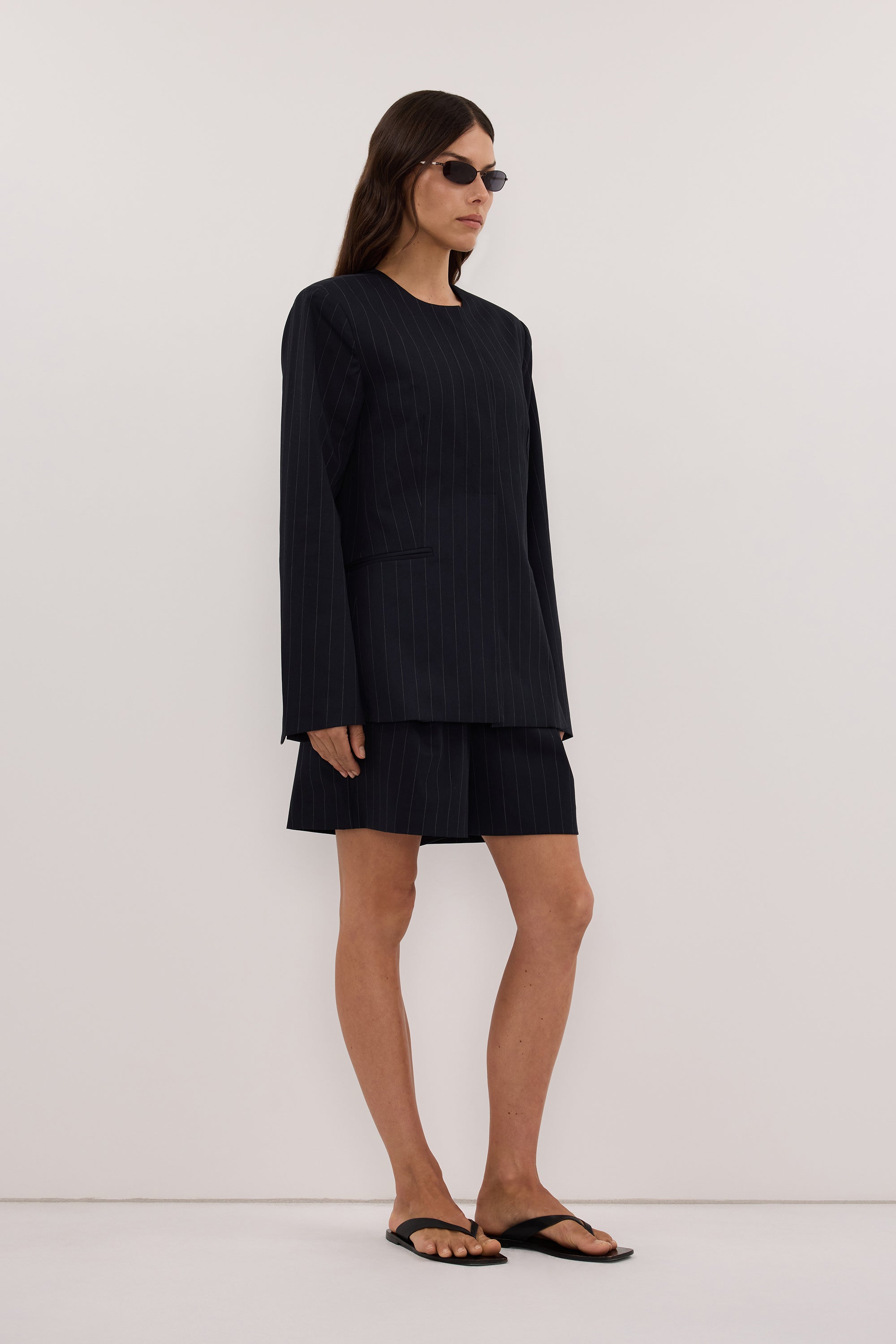 SIAN INK PINSTRIPE RELAXED BLAZER