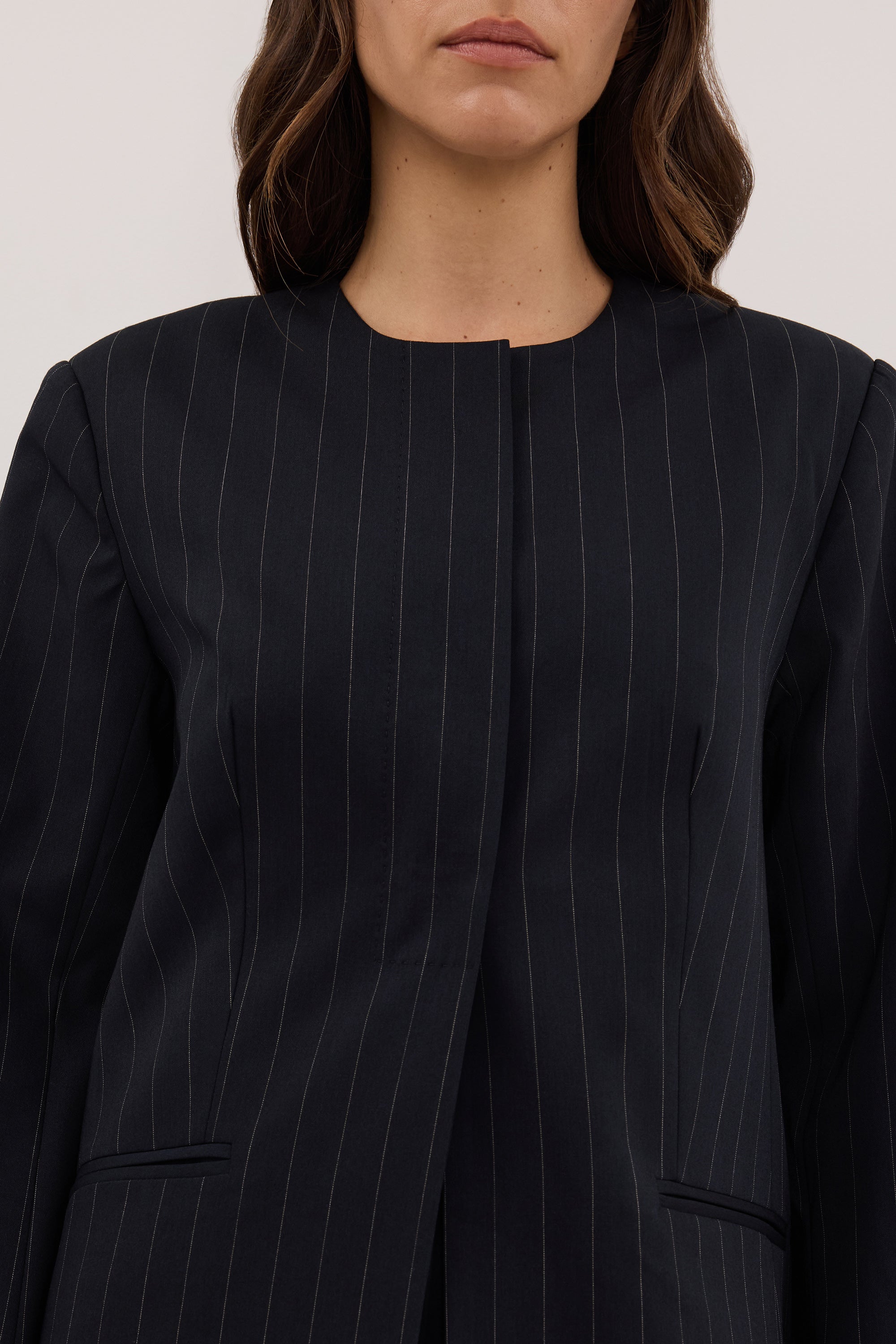SIAN INK PINSTRIPE RELAXED BLAZER