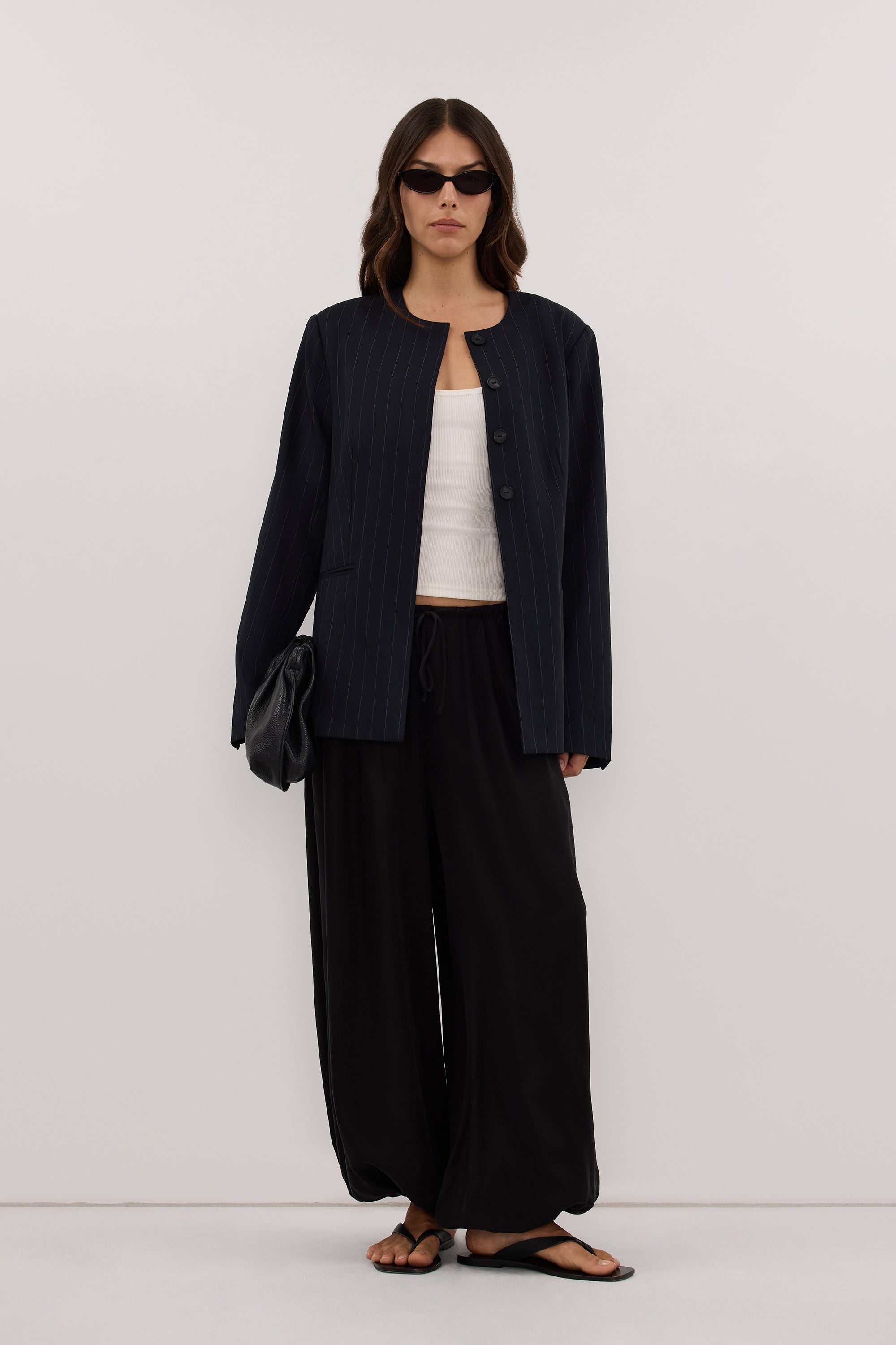 SIAN INK PINSTRIPE RELAXED BLAZER