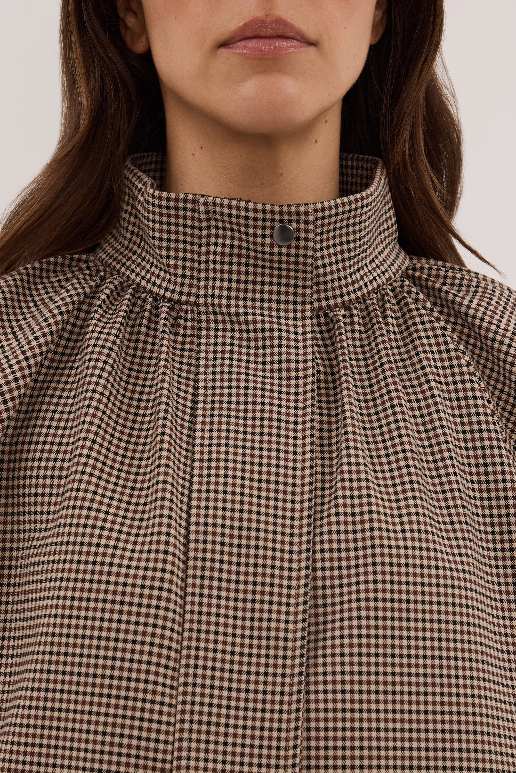 KIKO BUFF HOUNDSTOOTH JACKET