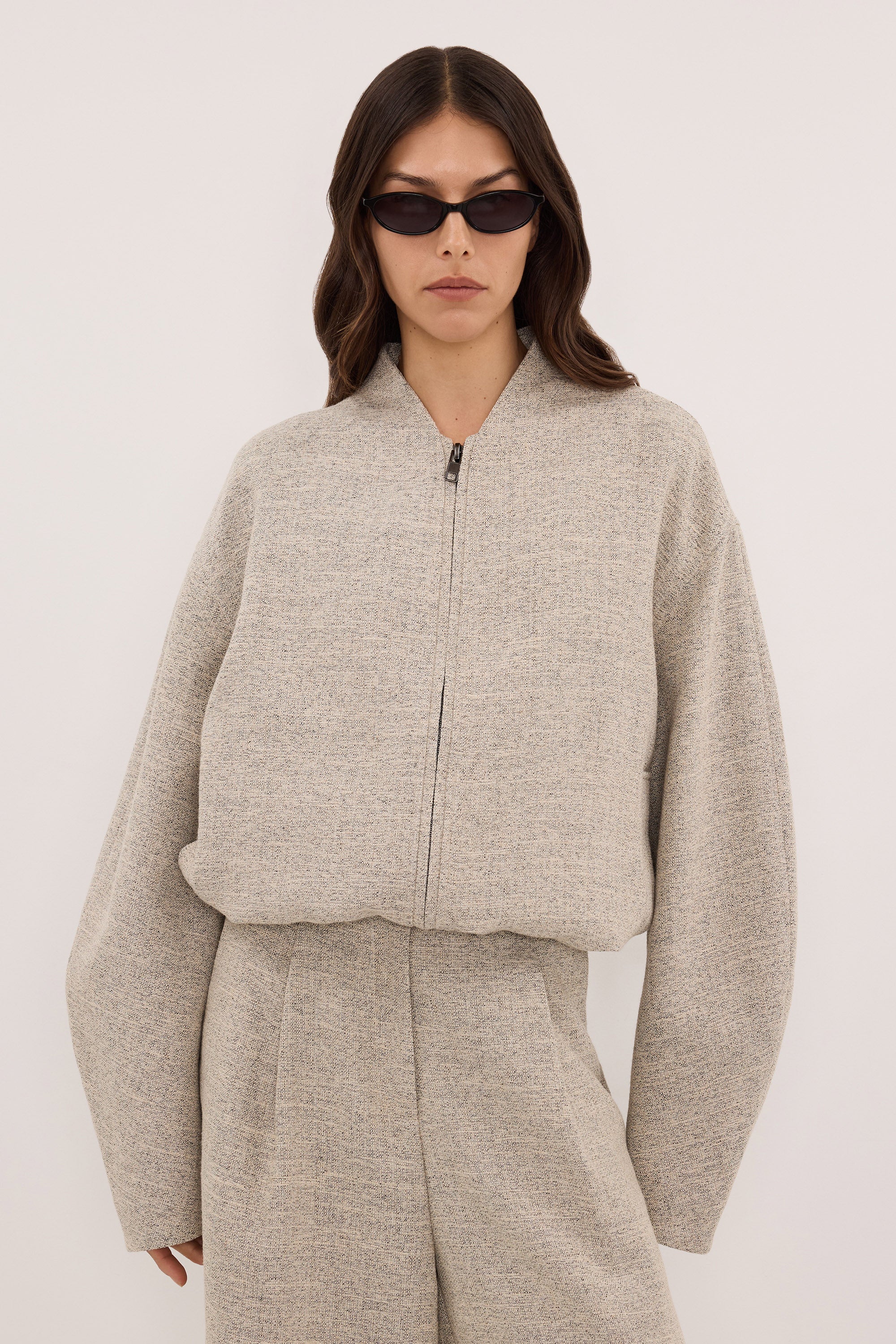 FINN OAT BASKETWEAVE BOMBER JACKET