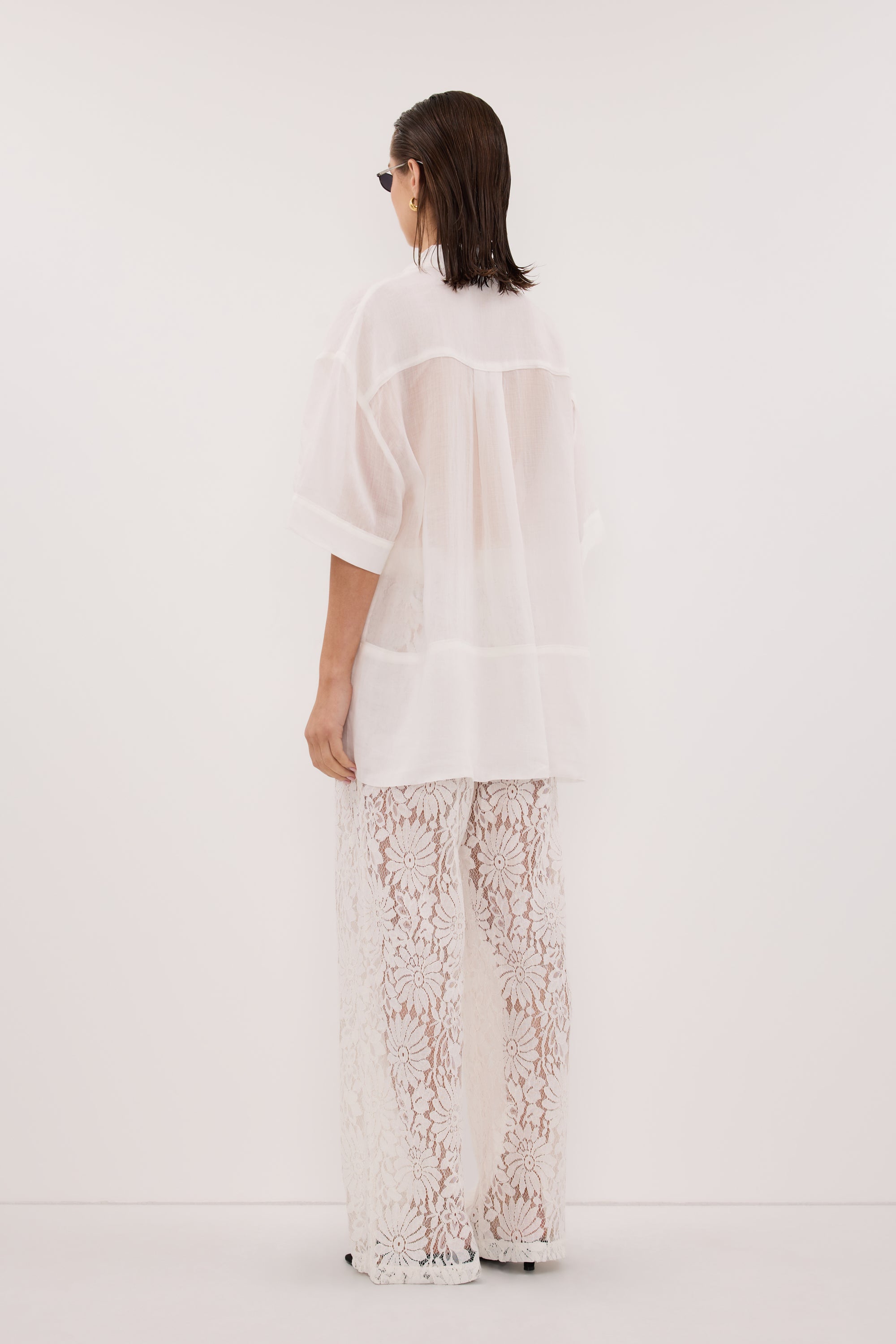 KAI WHITE RAMIE RESORT SHIRT