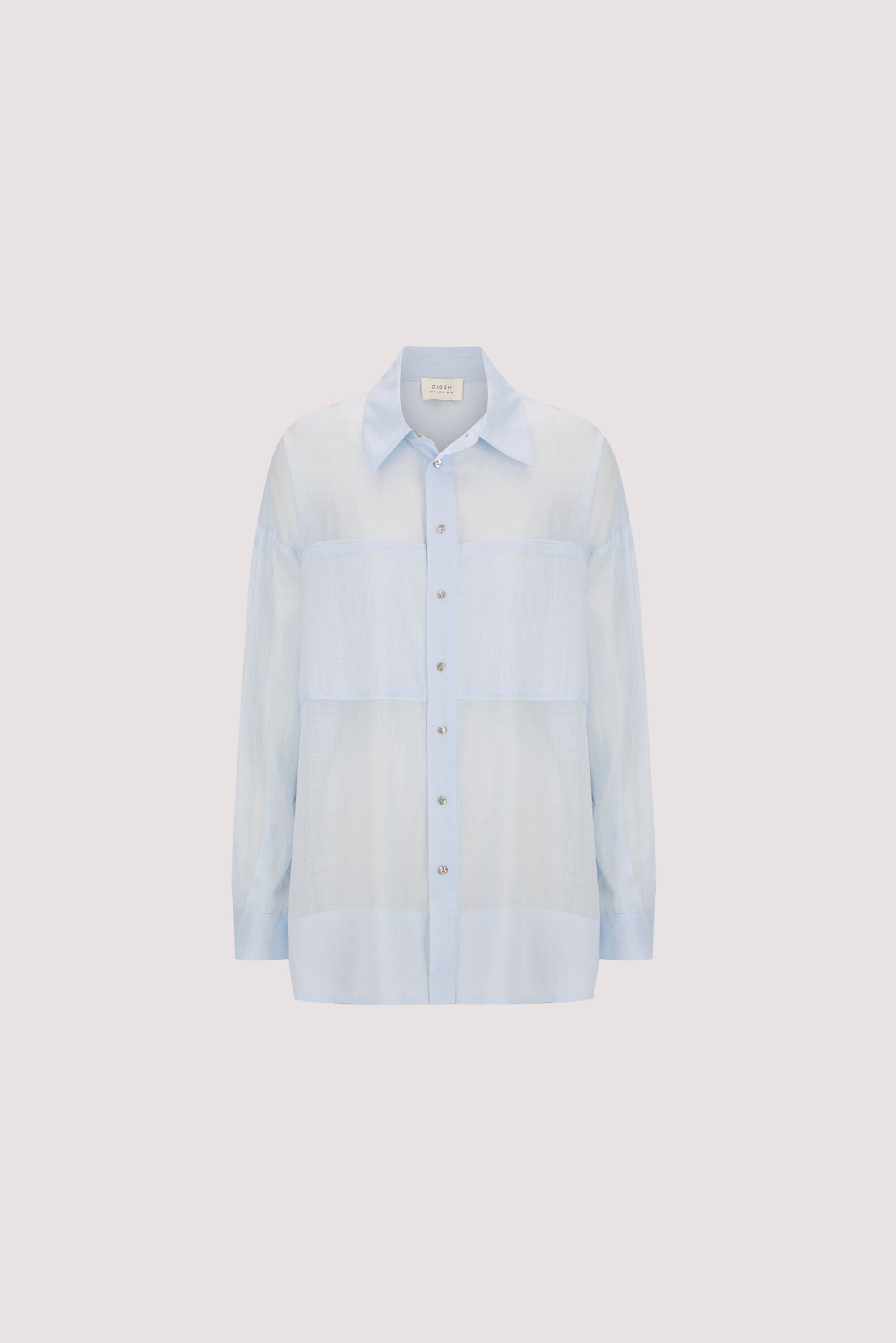 KAI CORNFLOWER OVERSIZED RAMIE LONG SLEEVE SHIRT