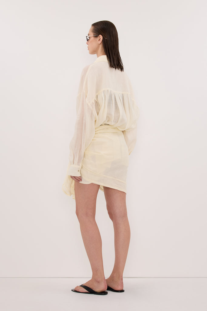 KAI STRAW RAMIE SLEEVED SHIRT