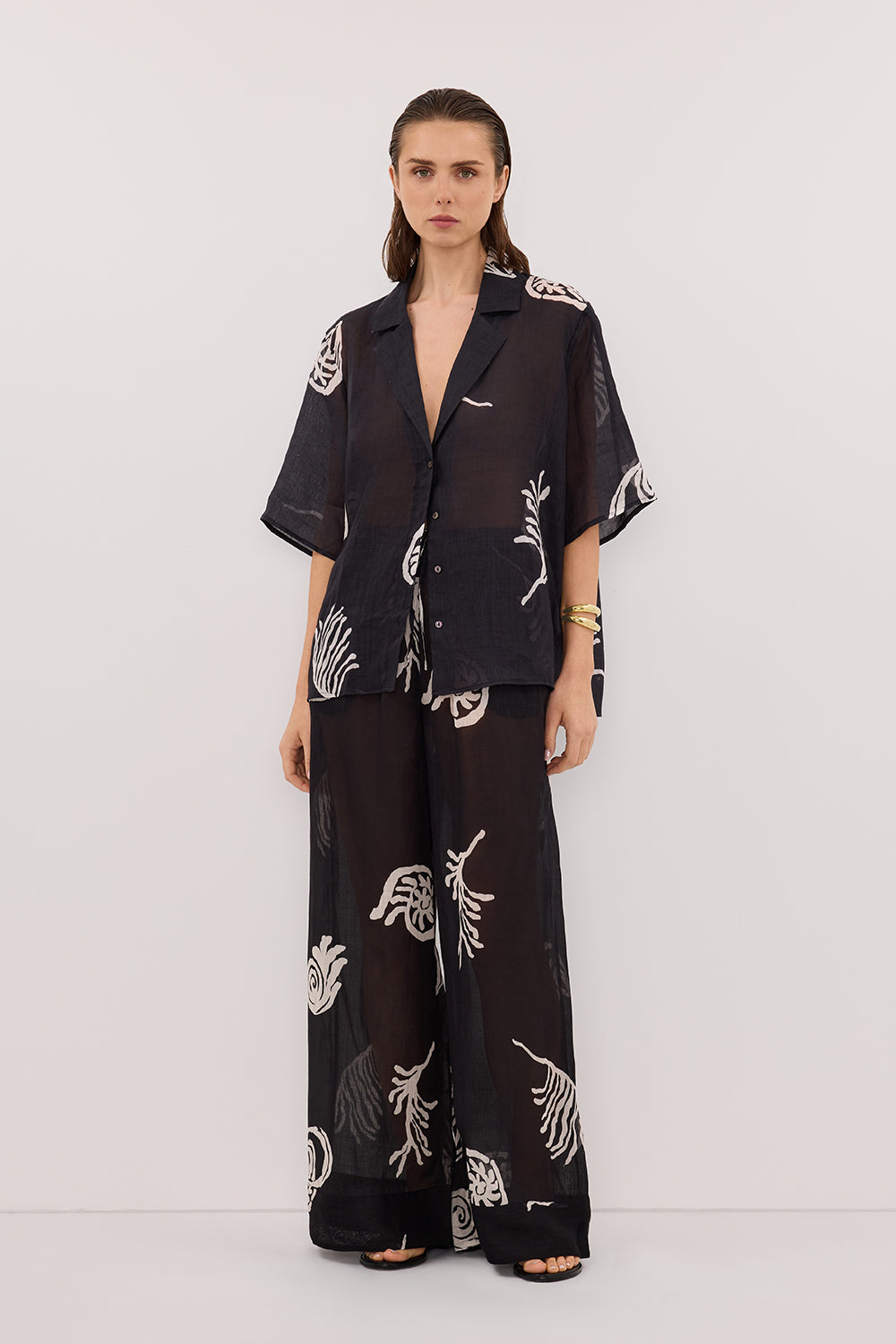 POSITANO BLACK RAMIE SHIRT Clothing DISSH Boutiques 