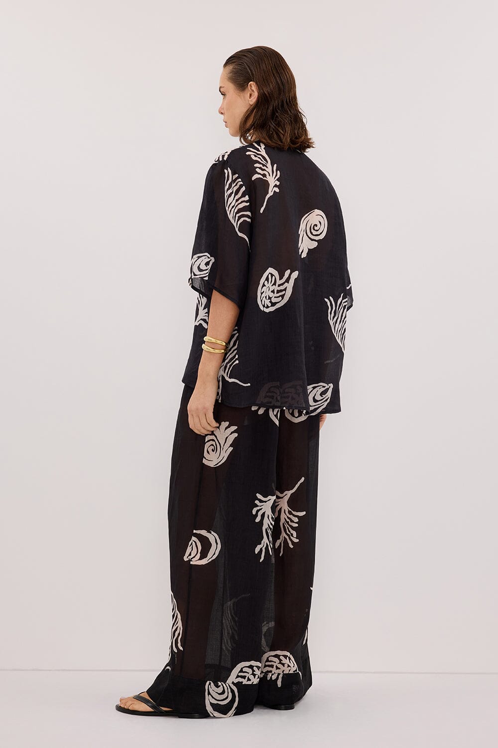 POSITANO BLACK RAMIE SHIRT Clothing DISSH Boutiques 