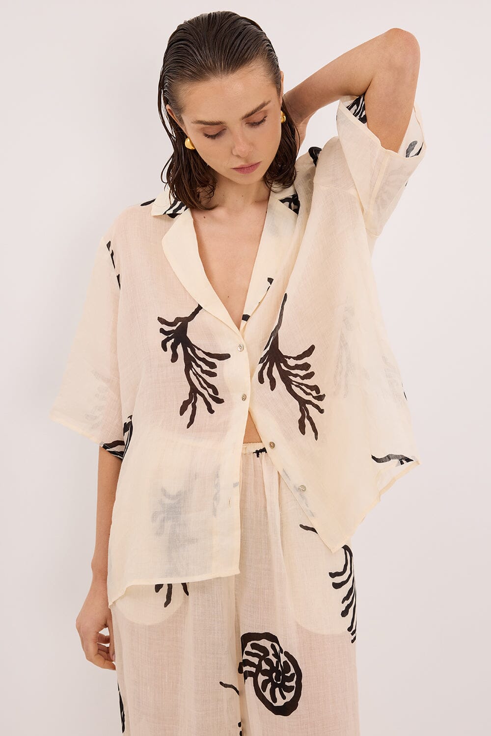 POSITANO SANSTONE RAMIE SHIRT Clothing DISSH Boutiques 