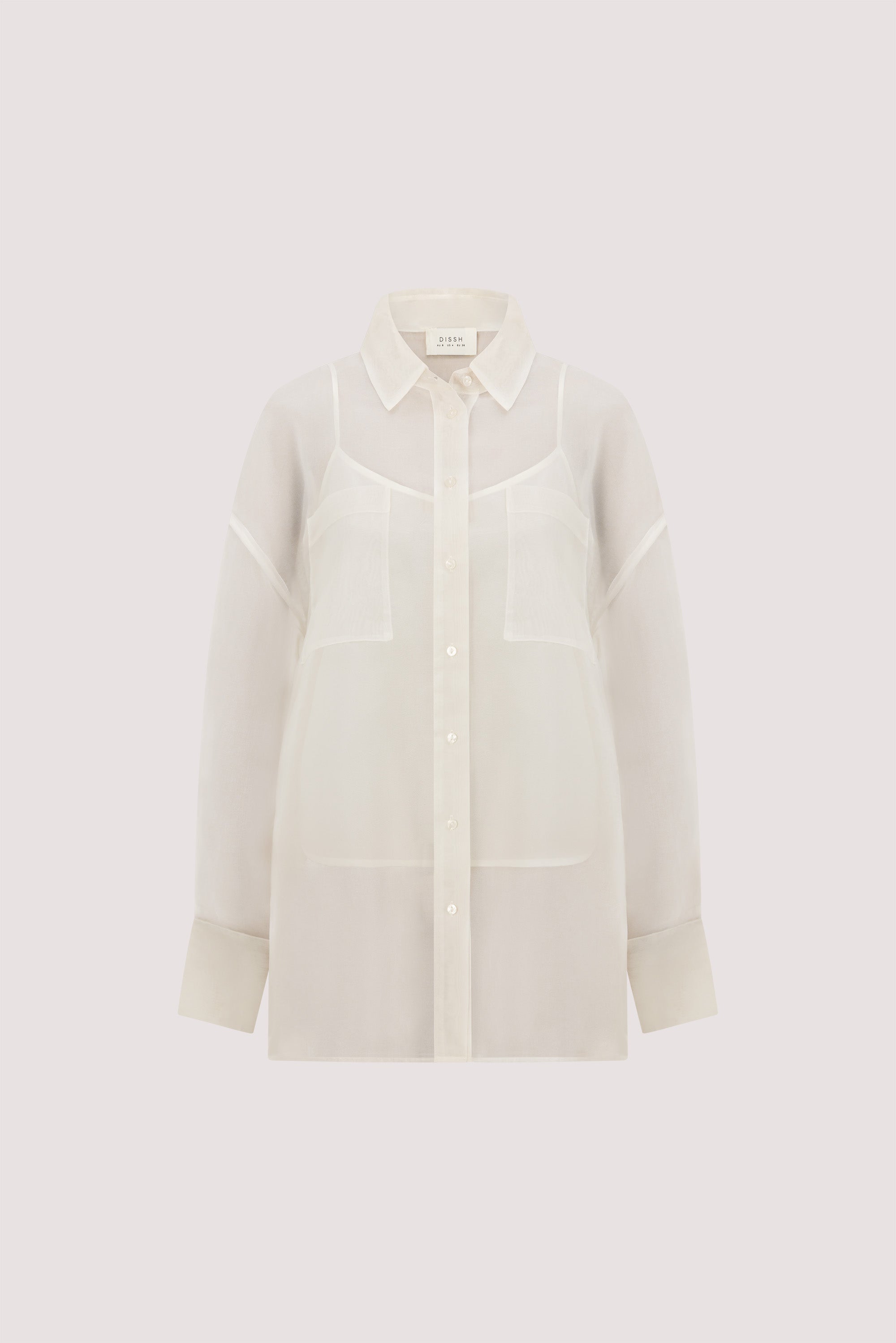 SIAN IVORY SILK ORGANZA SHIRT