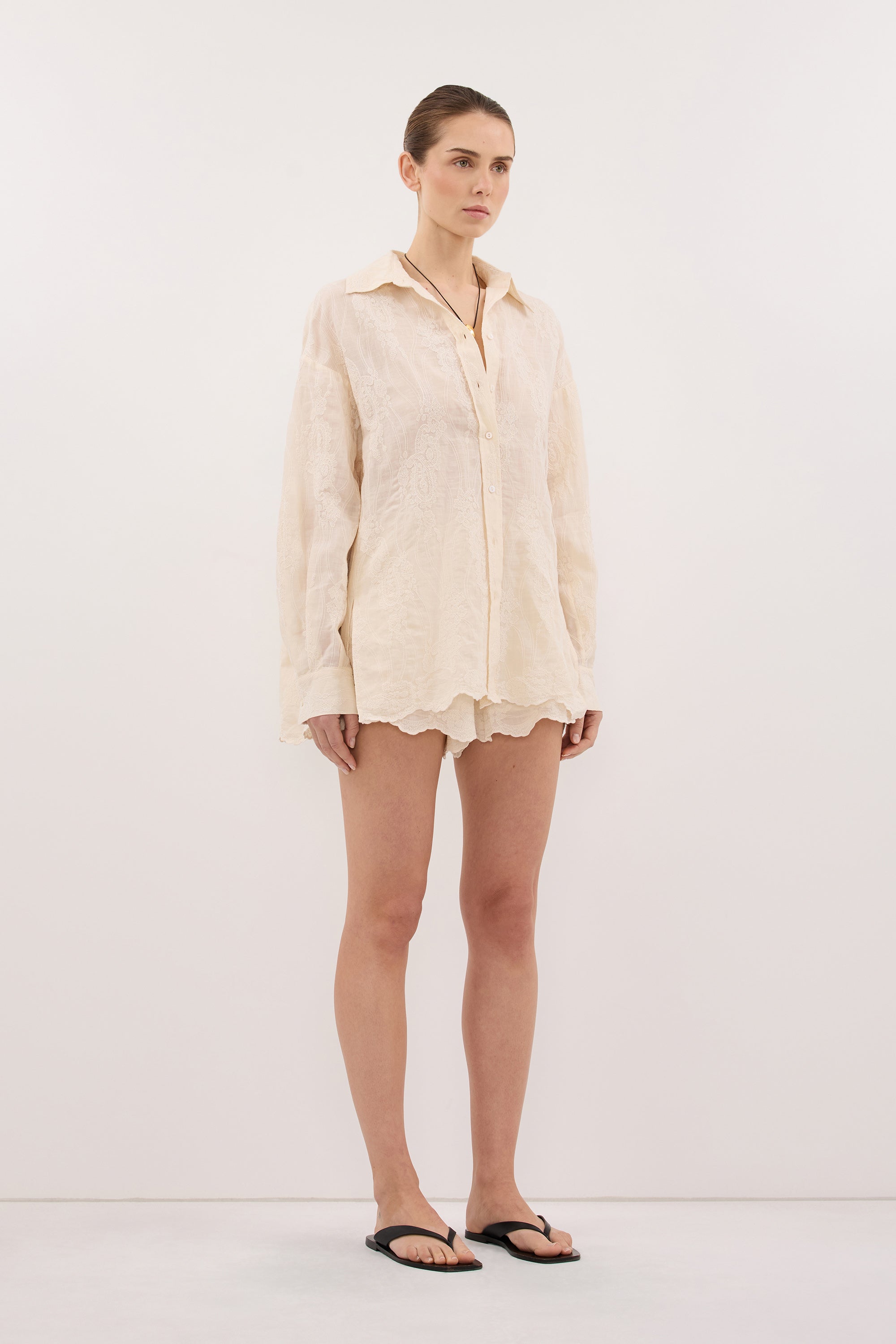 CORDELIA SANDSTONE RAMIE SHIRT