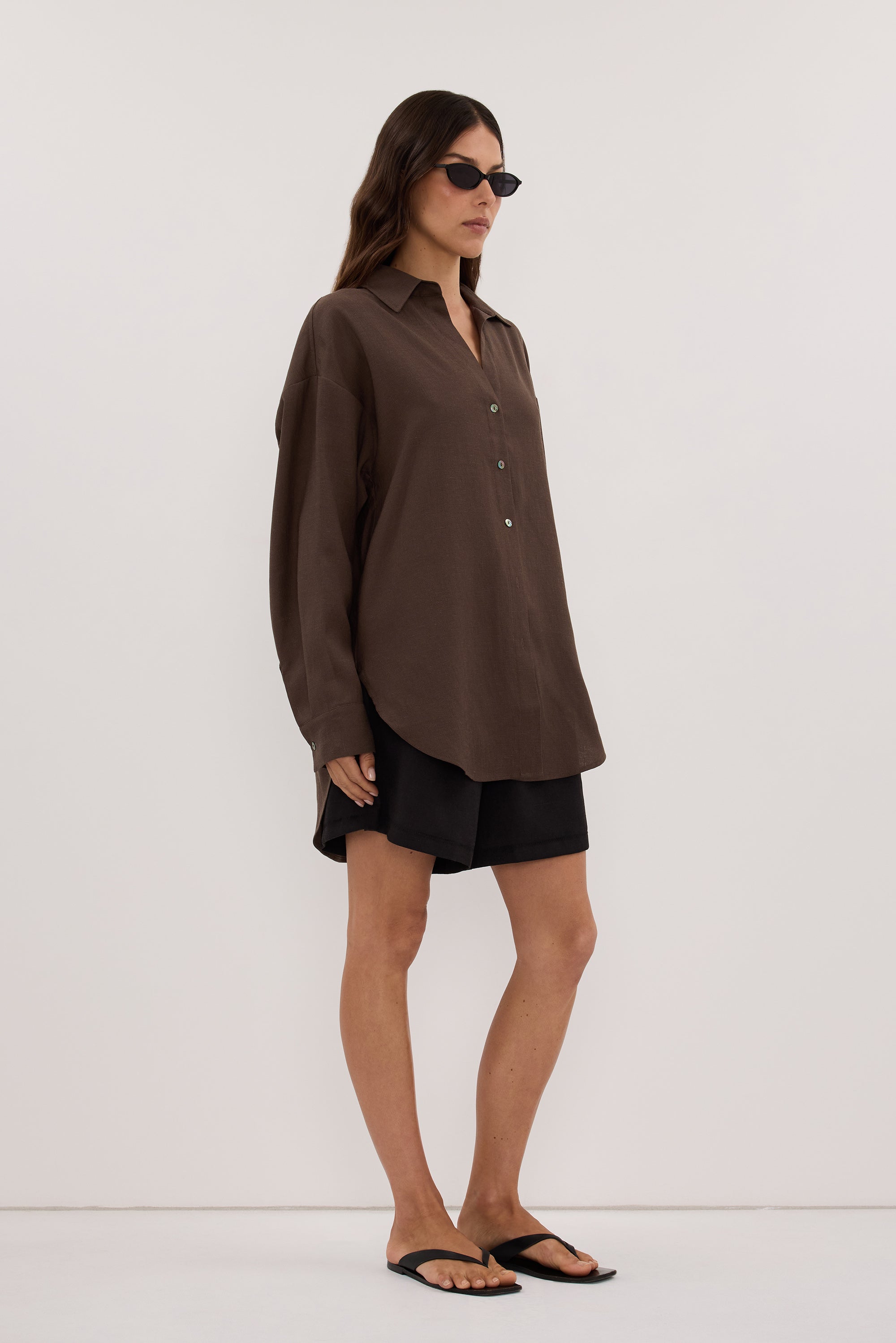CALIA MILK CHOCOLATE RELAXED SHIRT
