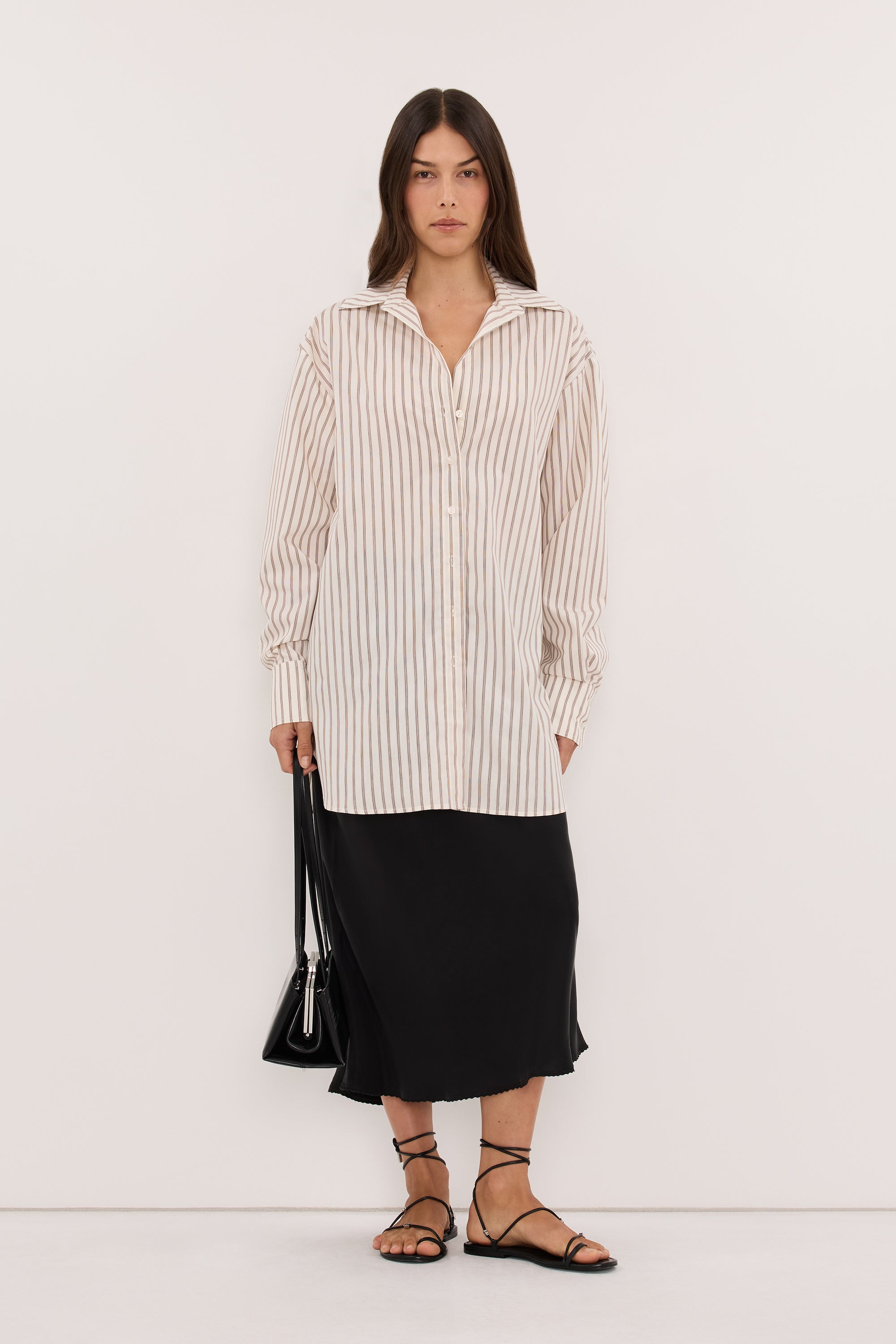 ANDY OFF WHITE SILK BLEND SHIRT