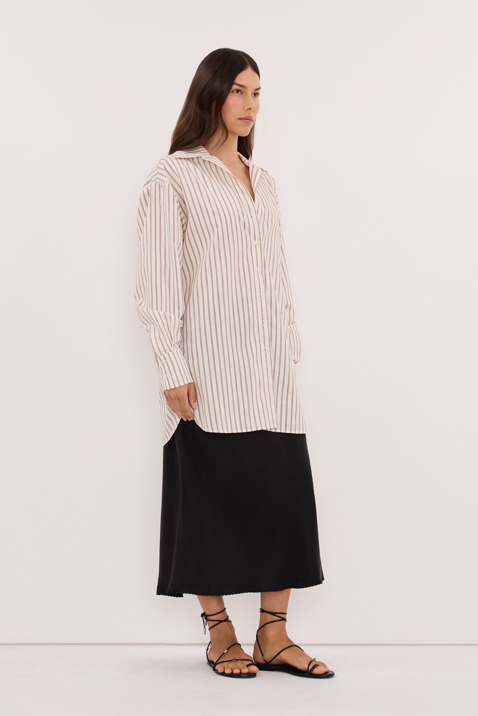 ANDY OFF WHITE SILK BLEND SHIRT