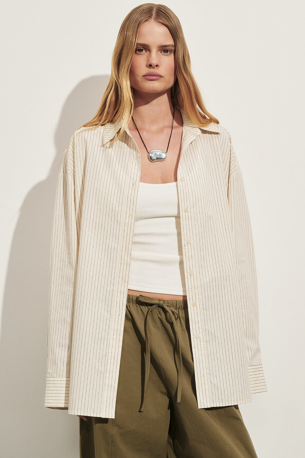 LEIGH CREAM COTTON SHIRT
