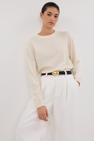 INDY CREAM CASHMERE KNIT JUMPER