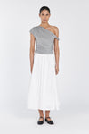 RIO SILVER MARLE DRAPED TWIST KNIT TOP