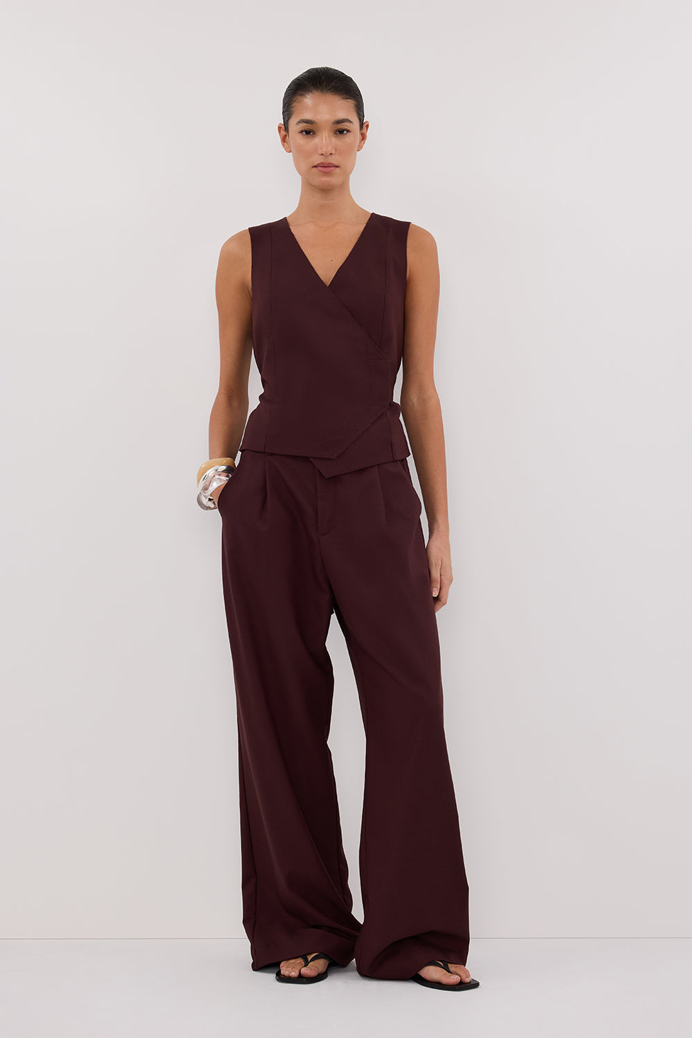 CAMILLA WALNUT ASYM TOP Clothing DISSH Boutiques 