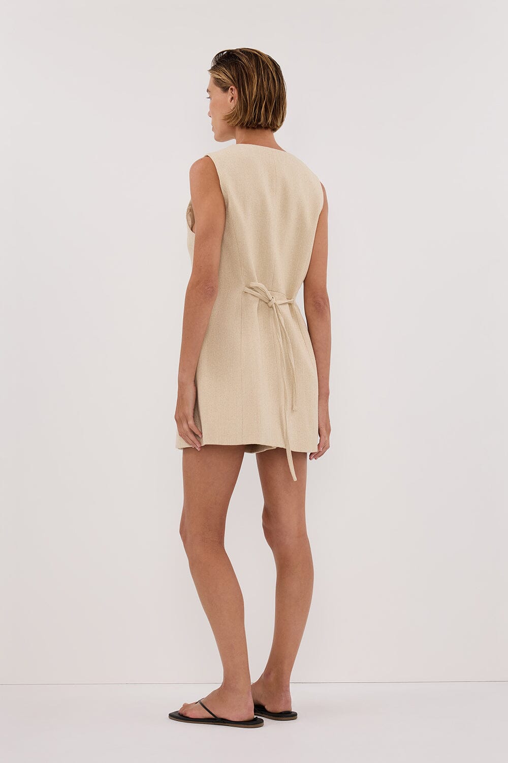 FRANKIE OAT TWEED TUNIC VEST Clothing DISSH Boutiques 