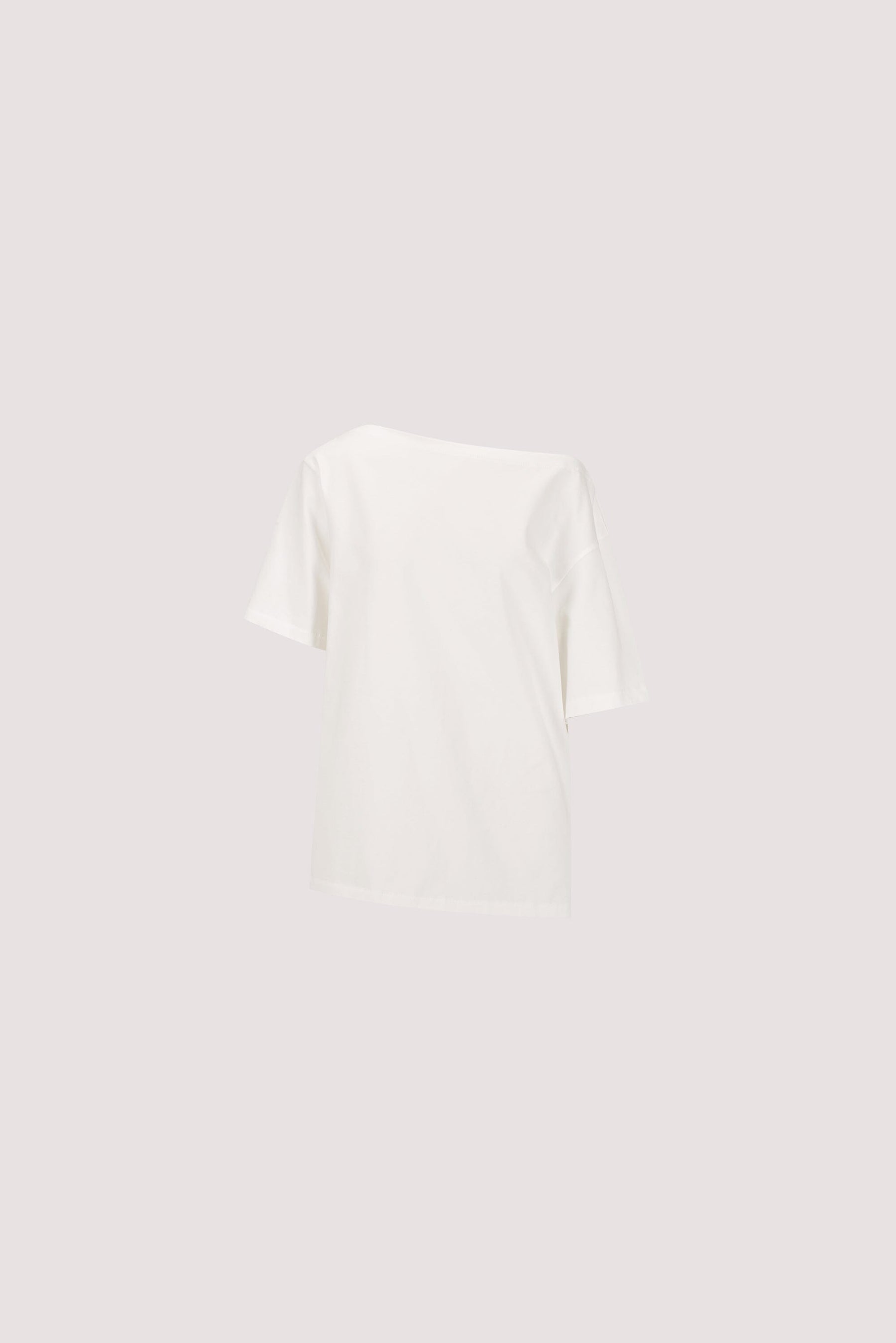 ESME WHITE ASYM BOAT NECK TEE Clothing DISSH Boutiques 