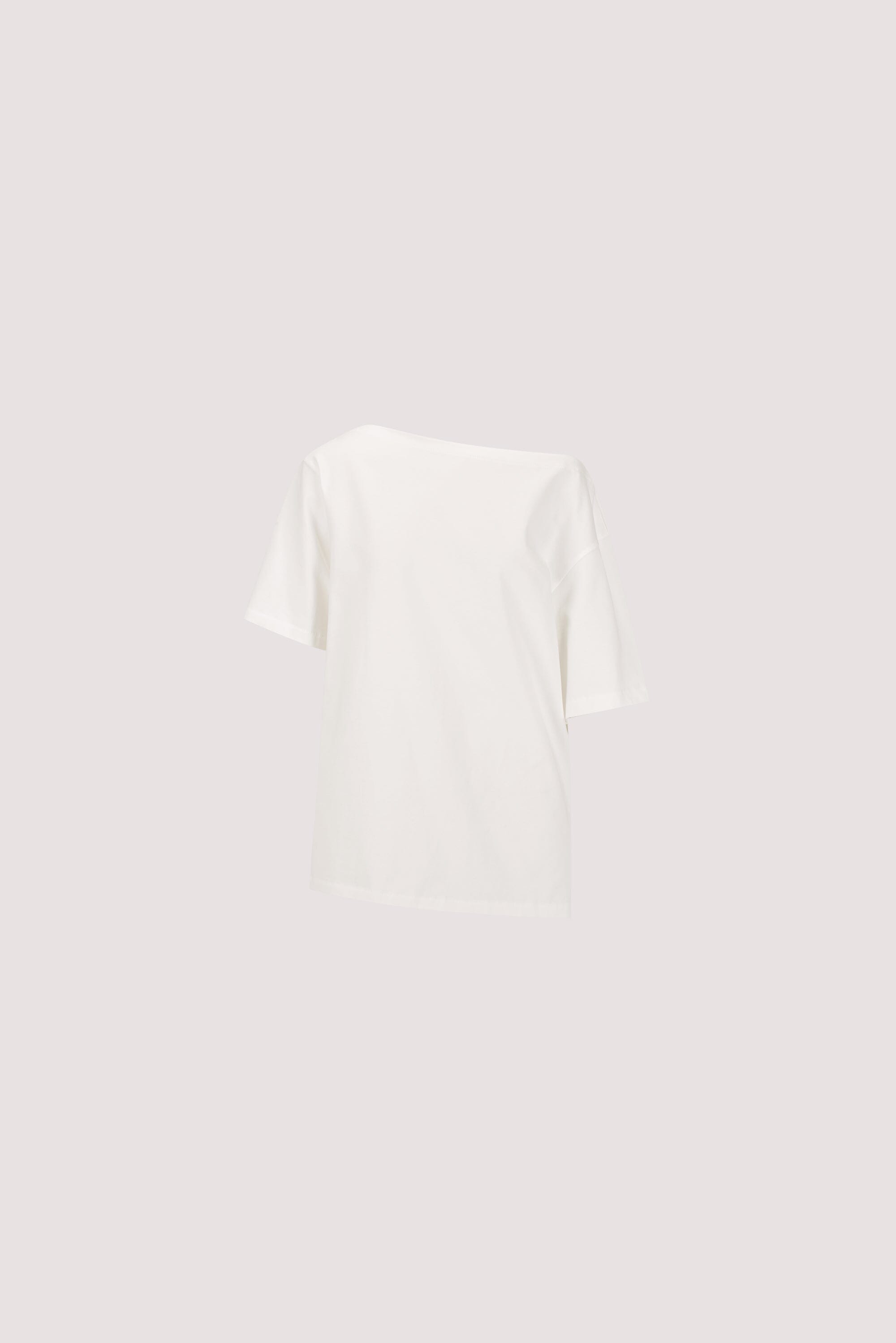 ESME WHITE ASYM BOAT NECK TEE Clothing DISSH Boutiques 