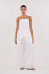 LUNA WHITE LINEN HANDKERCHIEF TOP