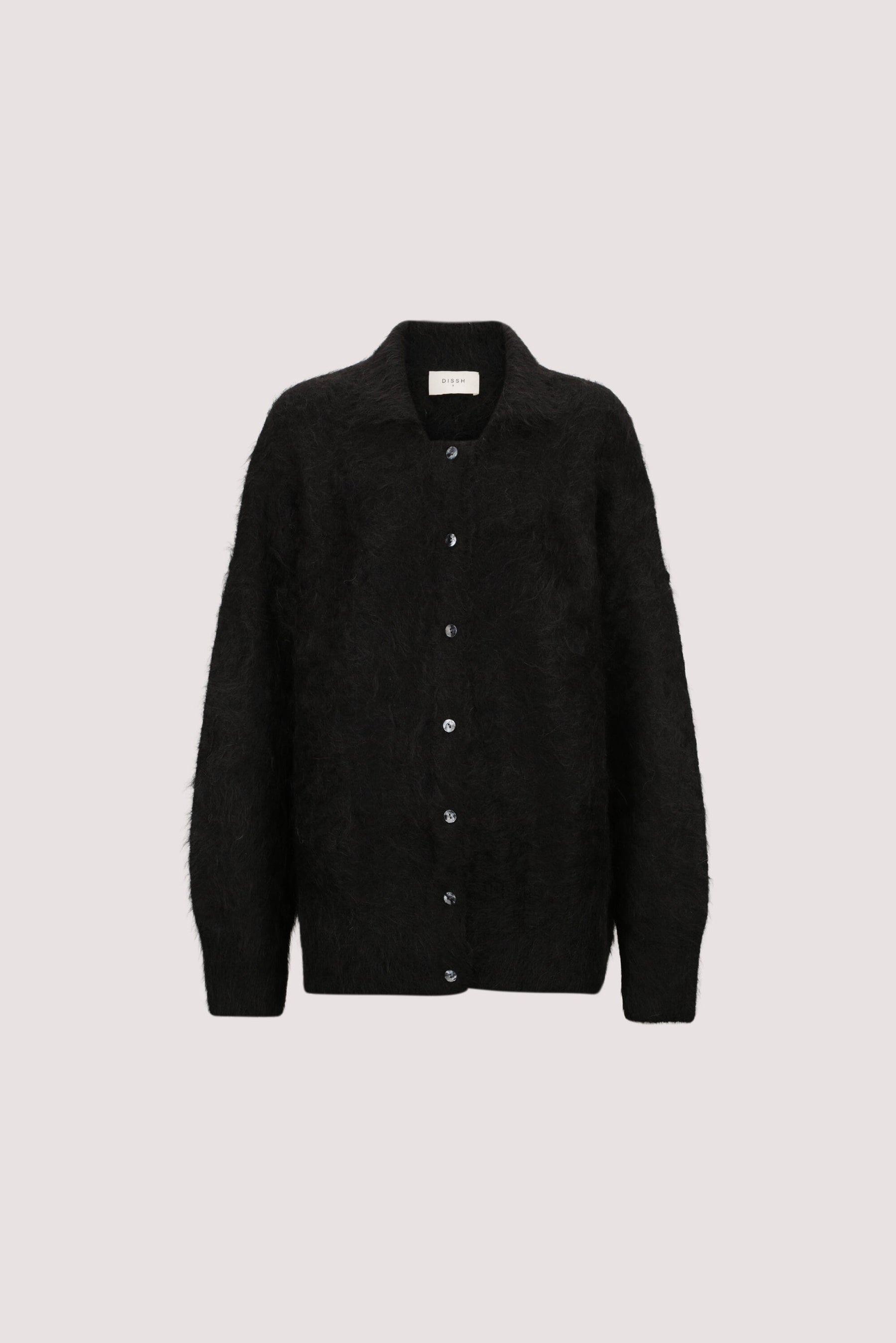 SALMA BLACK POLO NECK KNIT CARDIGAN Clothing DISSH Boutiques 