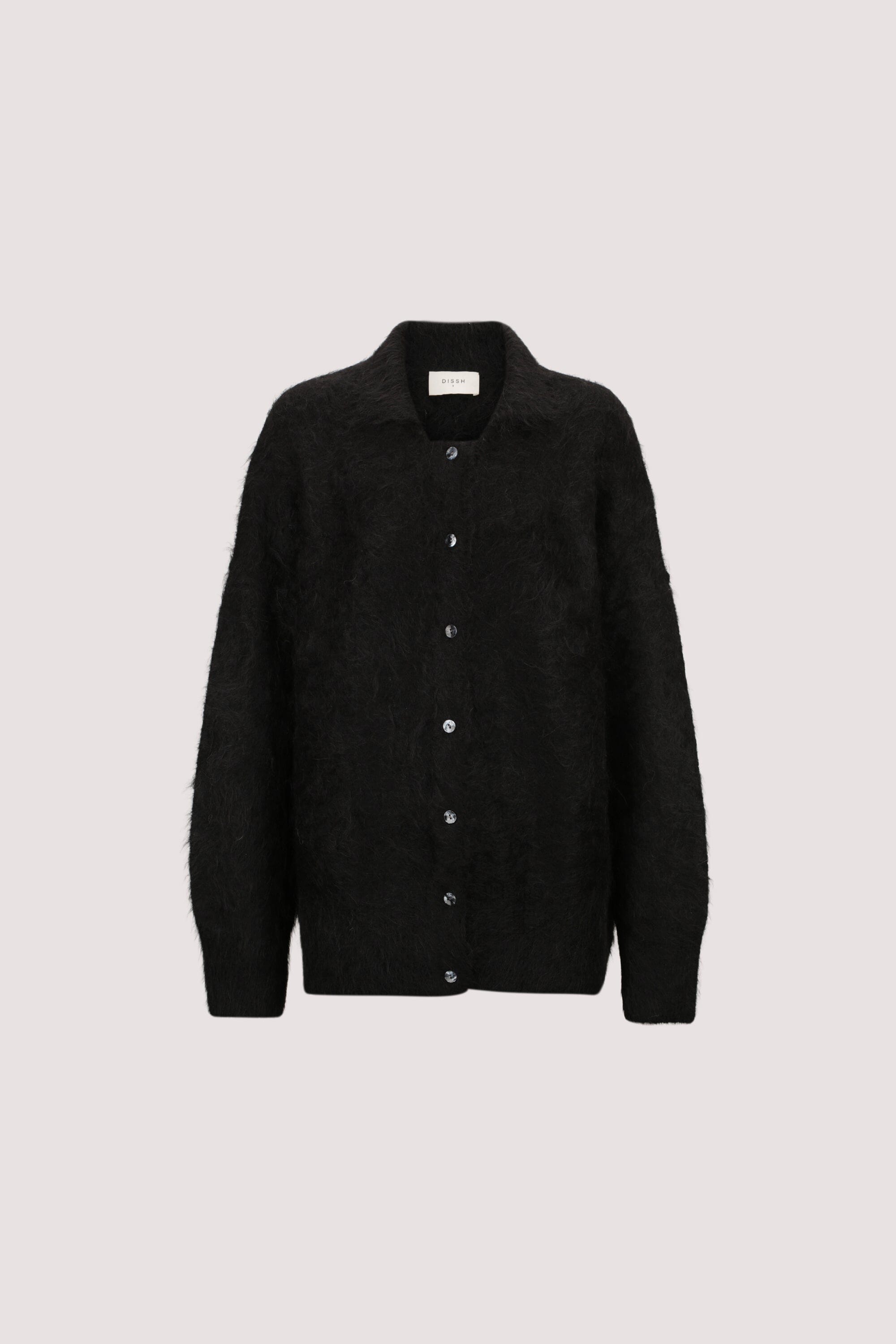 SALMA BLACK POLO NECK KNIT CARDIGAN Clothing DISSH Boutiques 