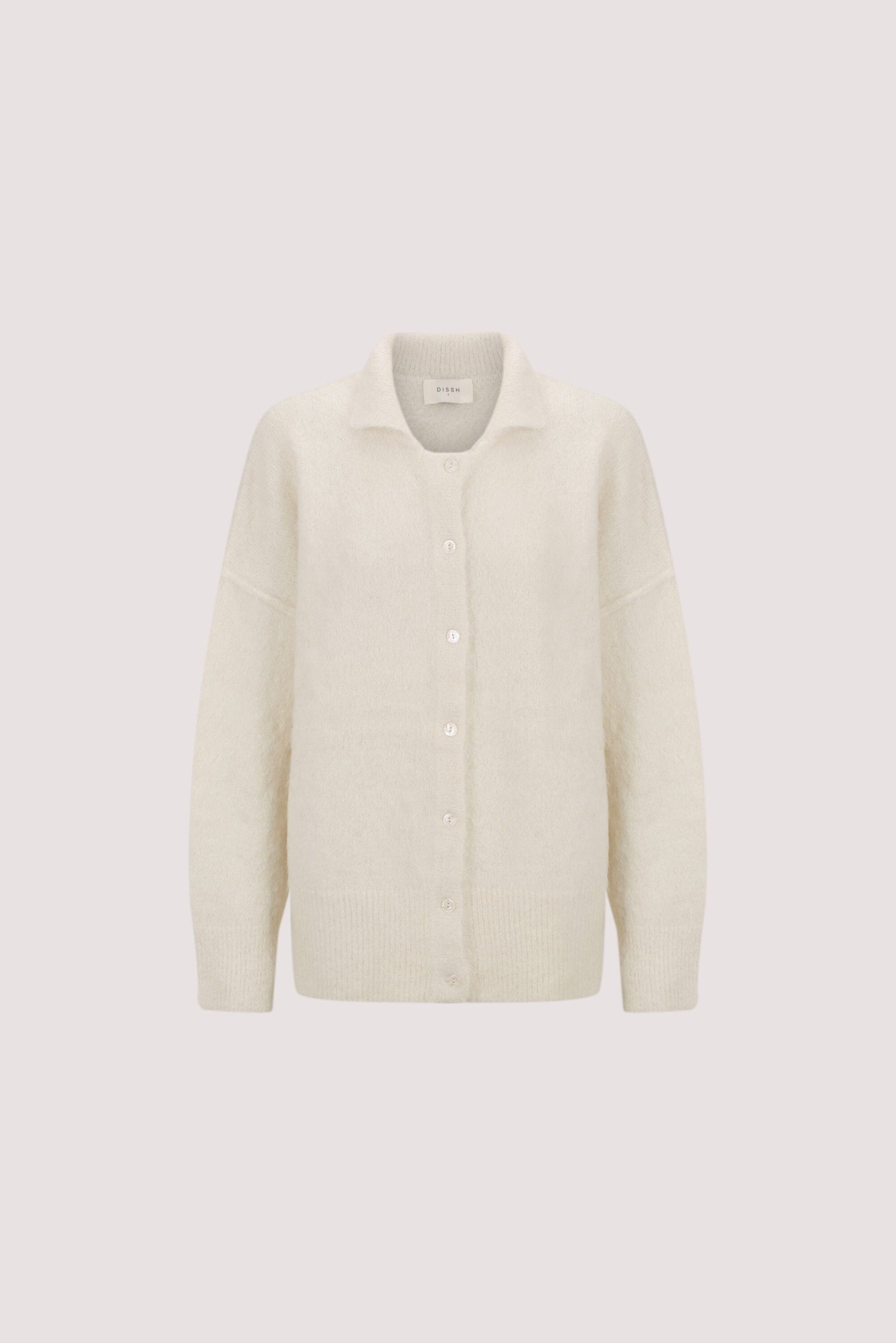 SALMA IVORY POLO NECK KNIT CARDIGAN Clothing DISSH Boutiques 