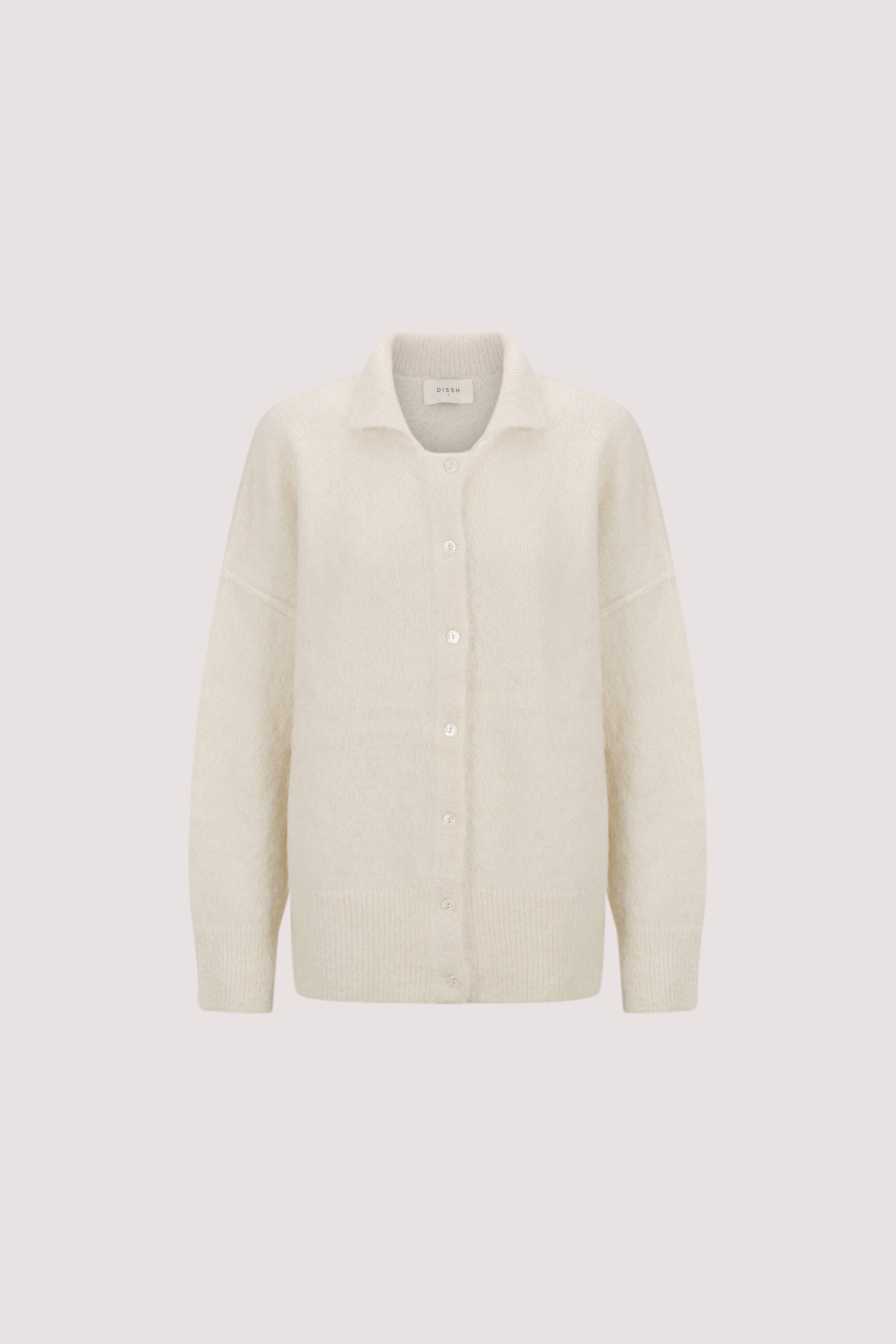 SALMA IVORY POLO NECK KNIT CARDIGAN Clothing DISSH Boutiques 