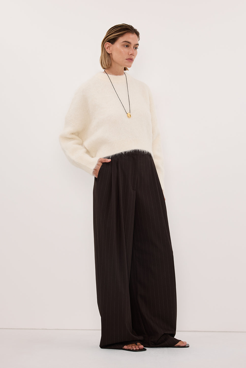 SALMA IVORY TUCK SLEEVE JUMPER Clothing DISSH Boutiques 