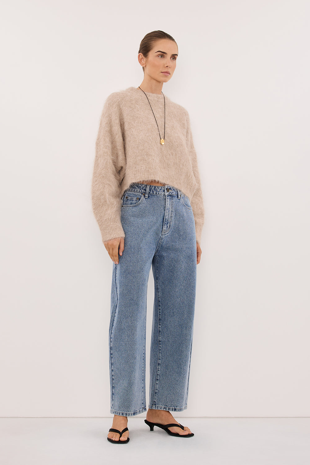 SALMA OAT TUCK SLEEVE JUMPER
