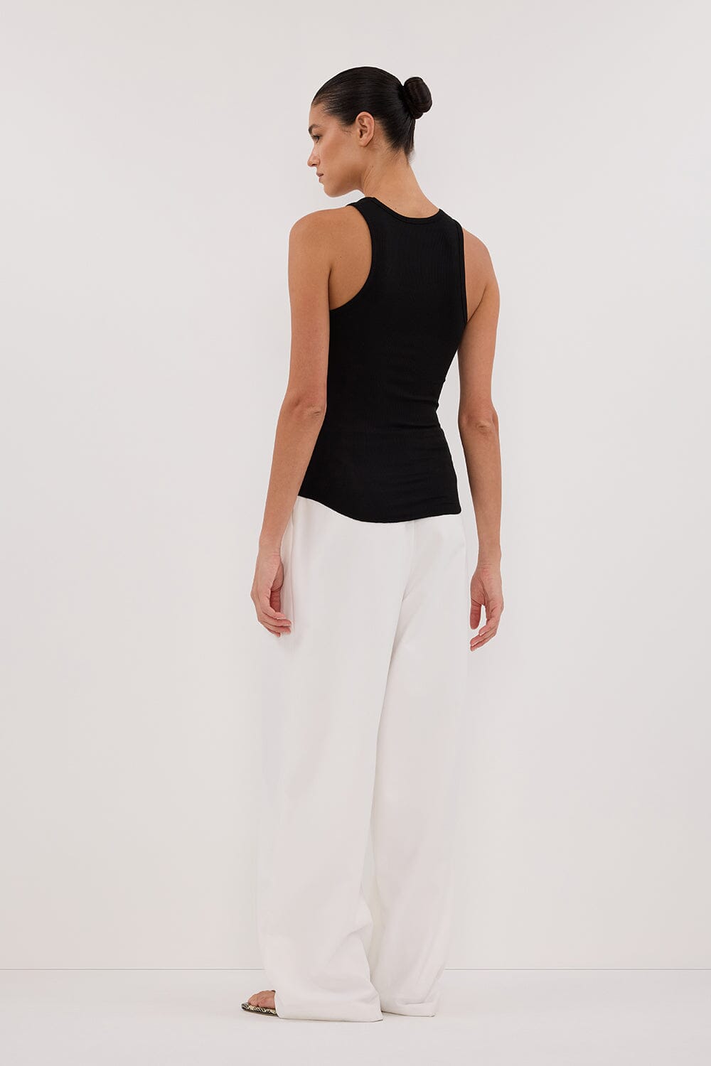NINA BLACK RACER KNIT TANK Clothing DISSH Boutiques 