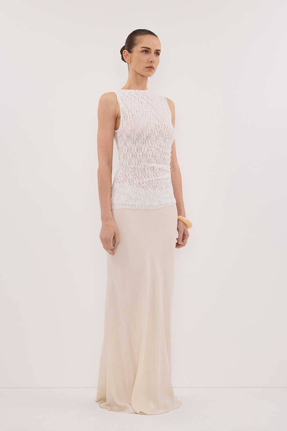 LIZZIE WHITE SLEEVELESS LACE TOP - PRE ORDER Clothing DISSH Boutiques 